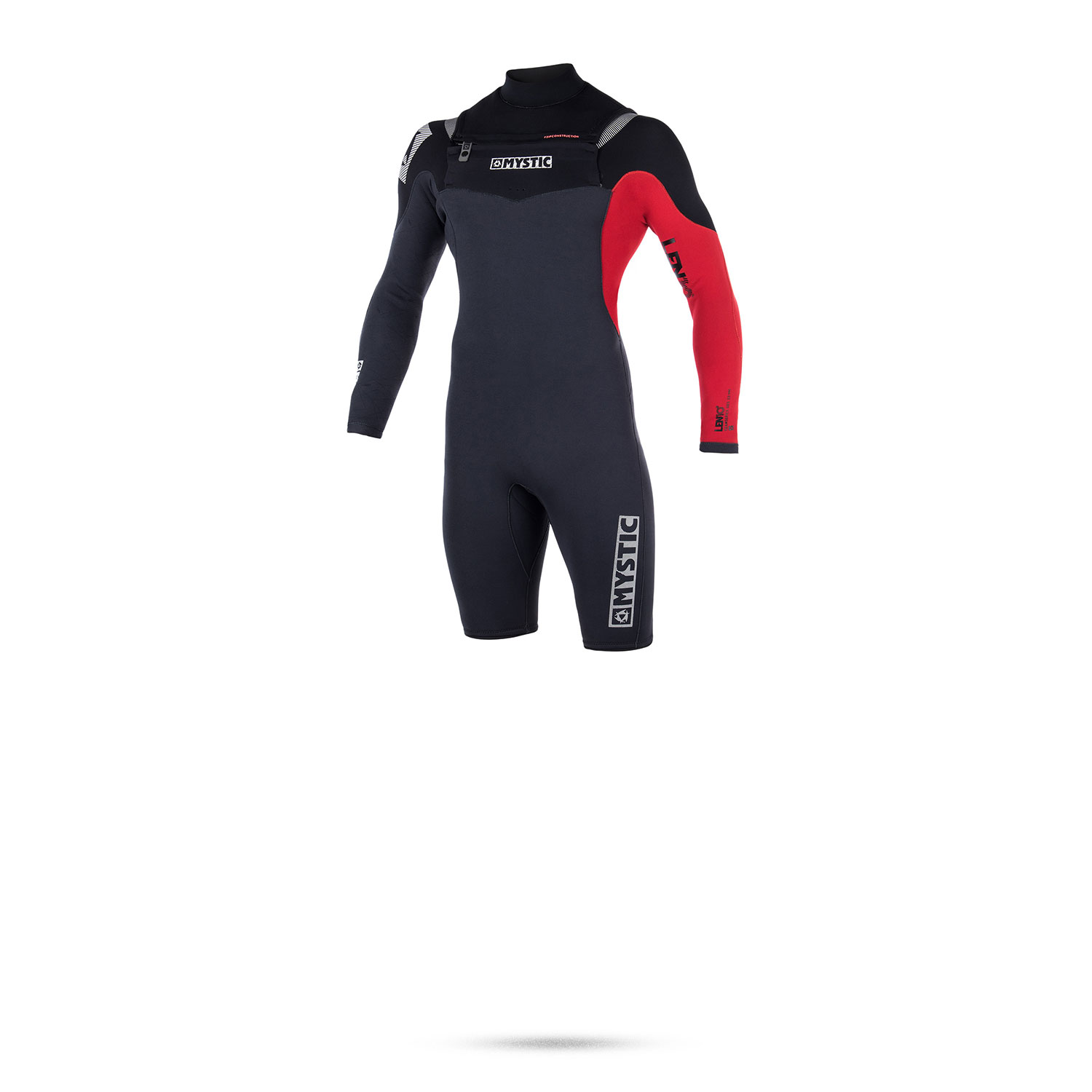 Mystic Len10 3/2 Gbs Double Fz Longarm Shorty Wetsuit - Noir
