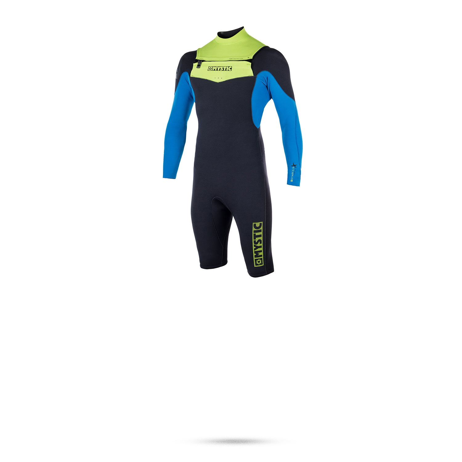 Mystic Star 3/2 Gbs Double Frontzip Longarm Shorty Wetsuit - Lime