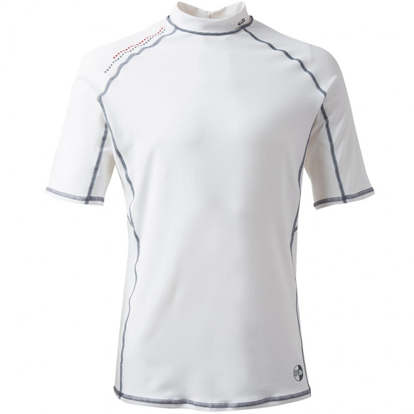 Gill Mens Pro Rash Vest Manches Courtes - Blanc