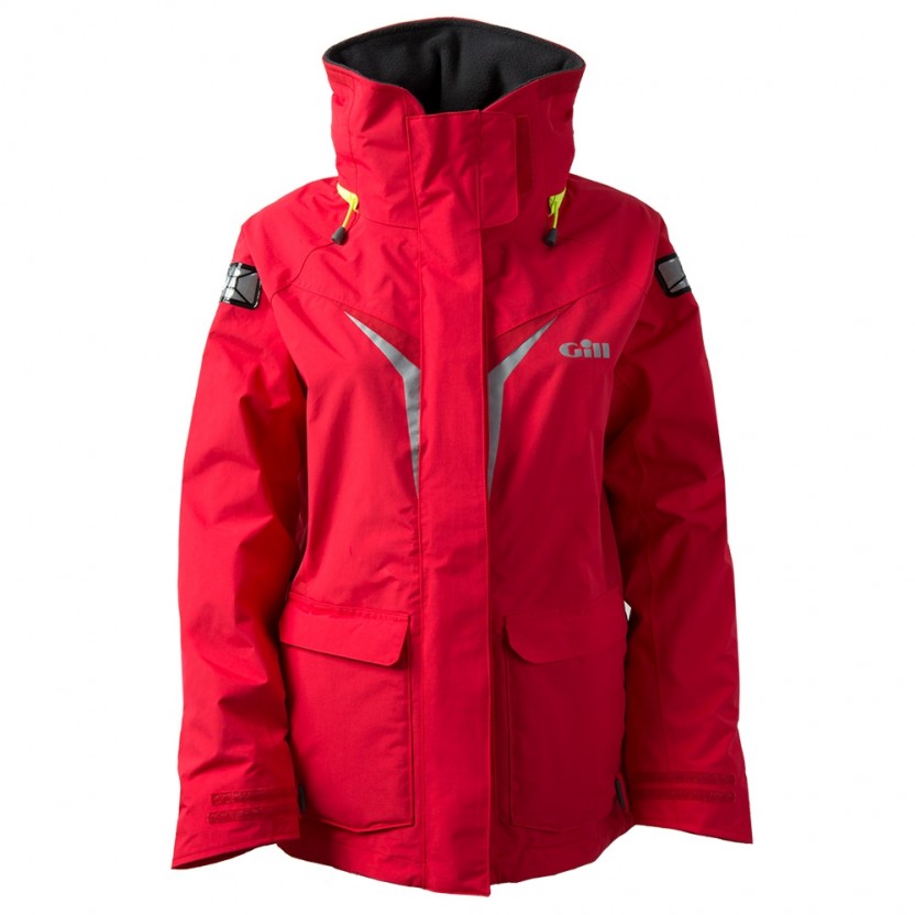 Gill Os3 Womens Coastal Sailing Jacket - Rouge