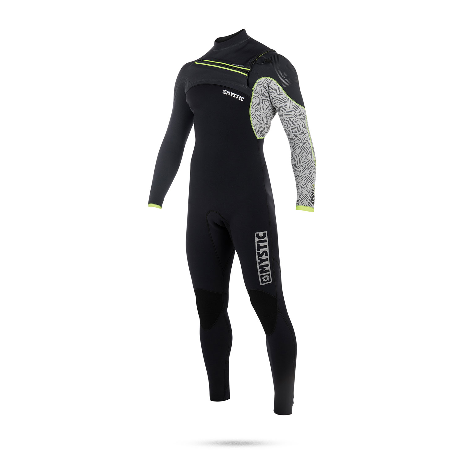 Mystic Drip 5/4 Gbs Avant Zip Combinaison - Noir / Gris