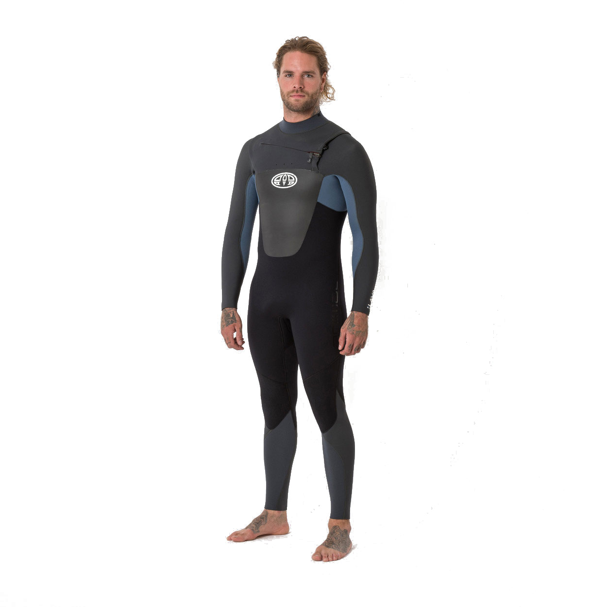 Combinaison Animal Lava 5/4 Blindstitched Chest Zip Wetsuit - Bleu Etain