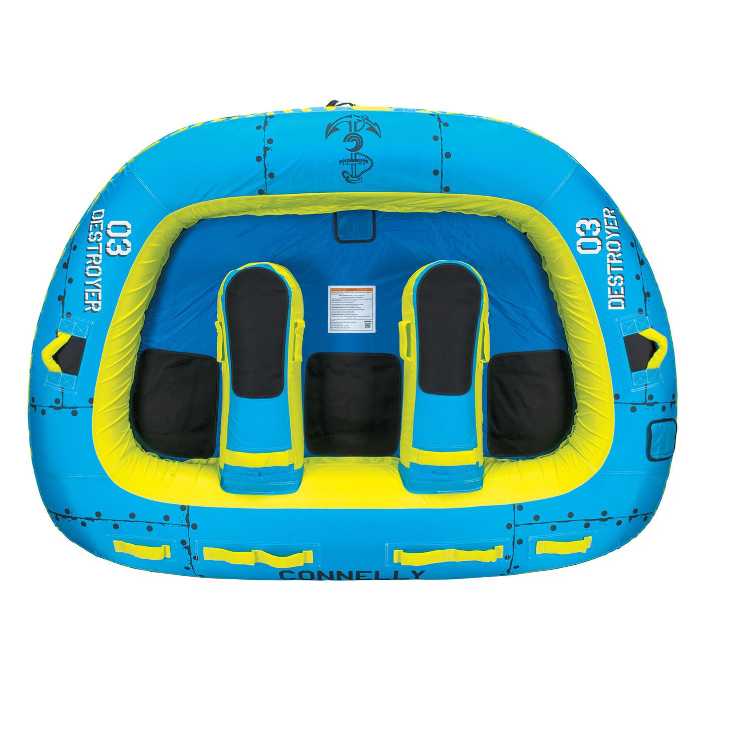 Tube De Selle Remorquable Connelly Destroyer 3 Rider - Bleu