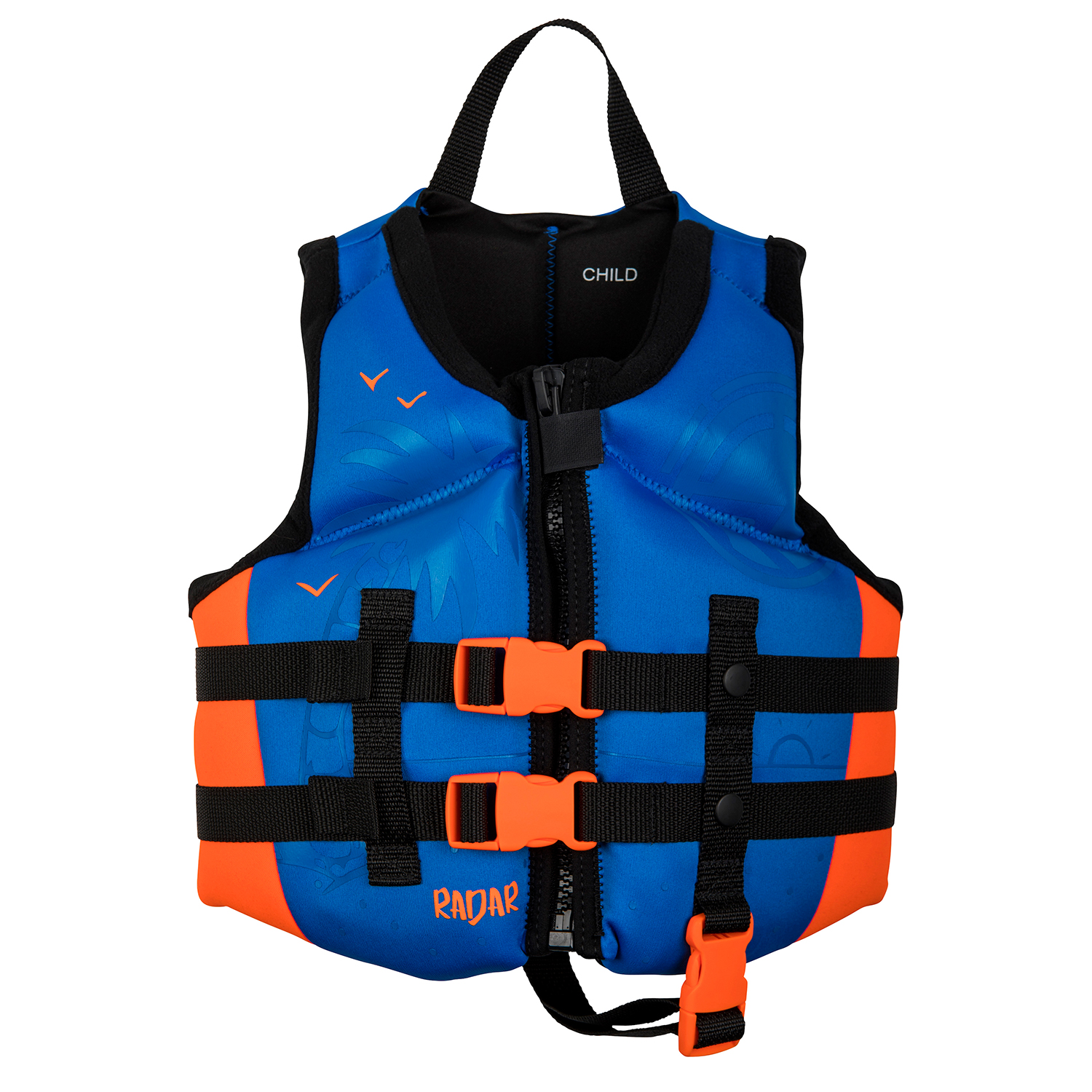 Gilet De Ski Nautique Enfant Radar Pour Garçons - Orange / Bleu
