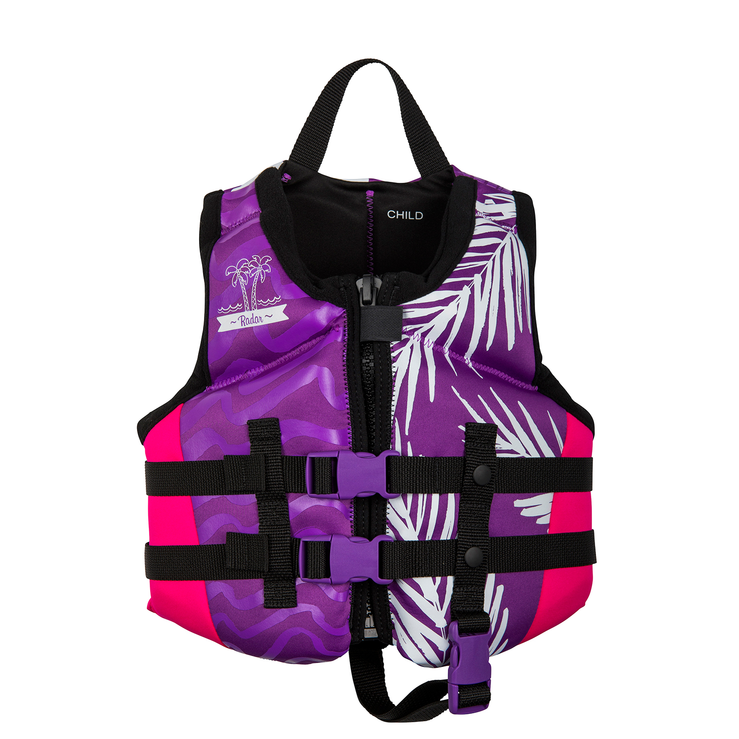 Gilet Vfi Enfant Radar Pour Filles - Violet / Rose