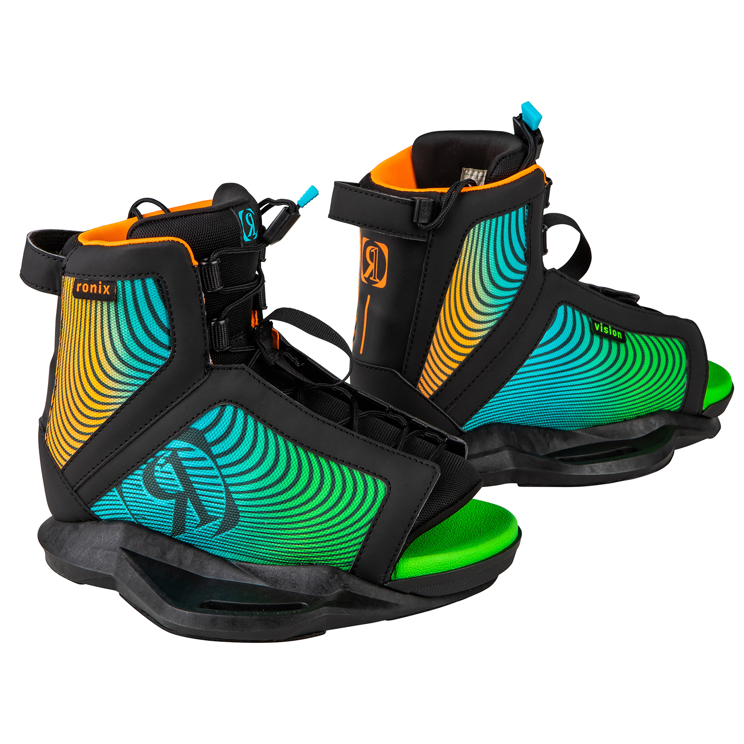 Botte De Wakeboard Vision Ronix Pour Garçon - Noir / Orange / Vert