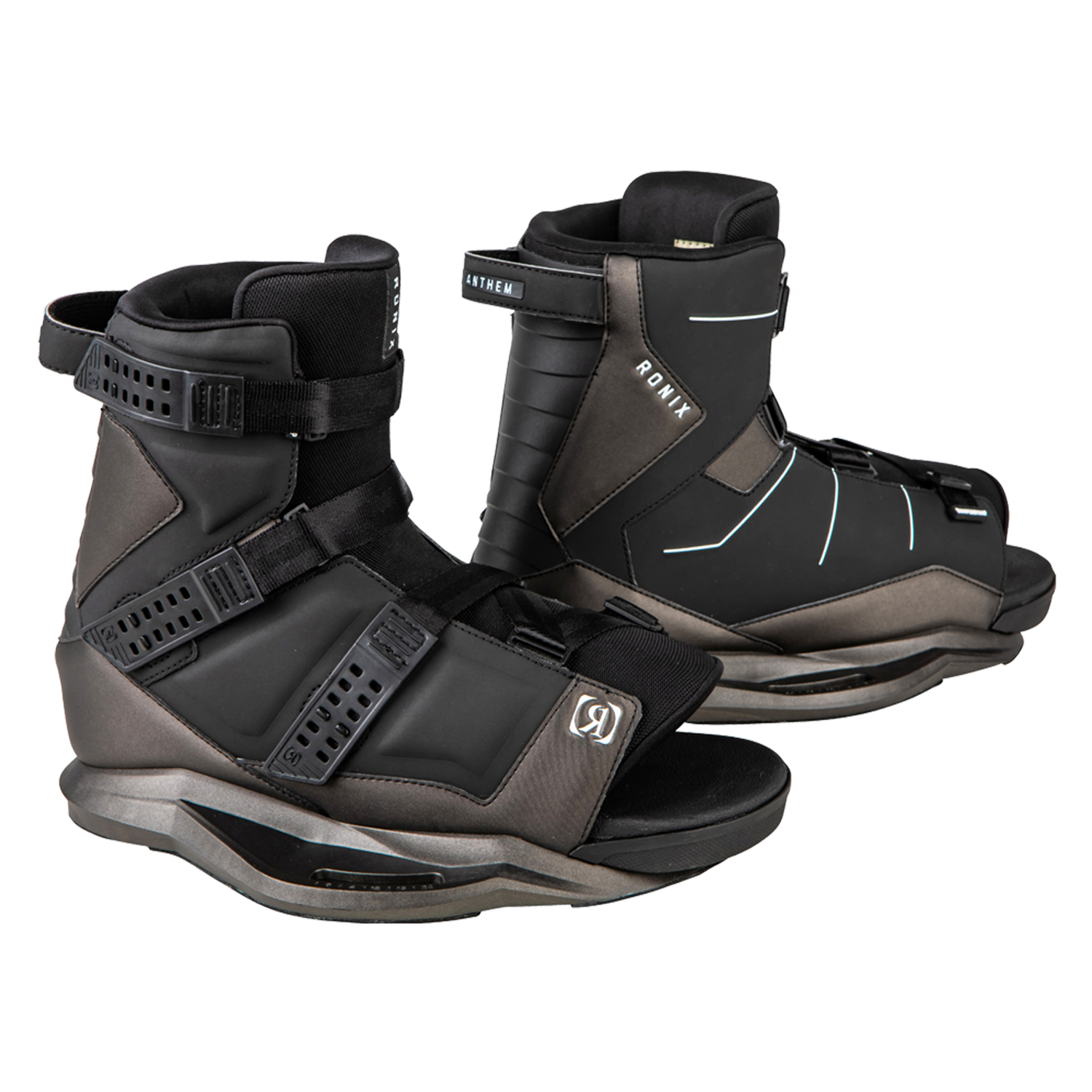 Botte Wakeboard Anthem Pour Enfant Ronix - Noir / Chrome Noir