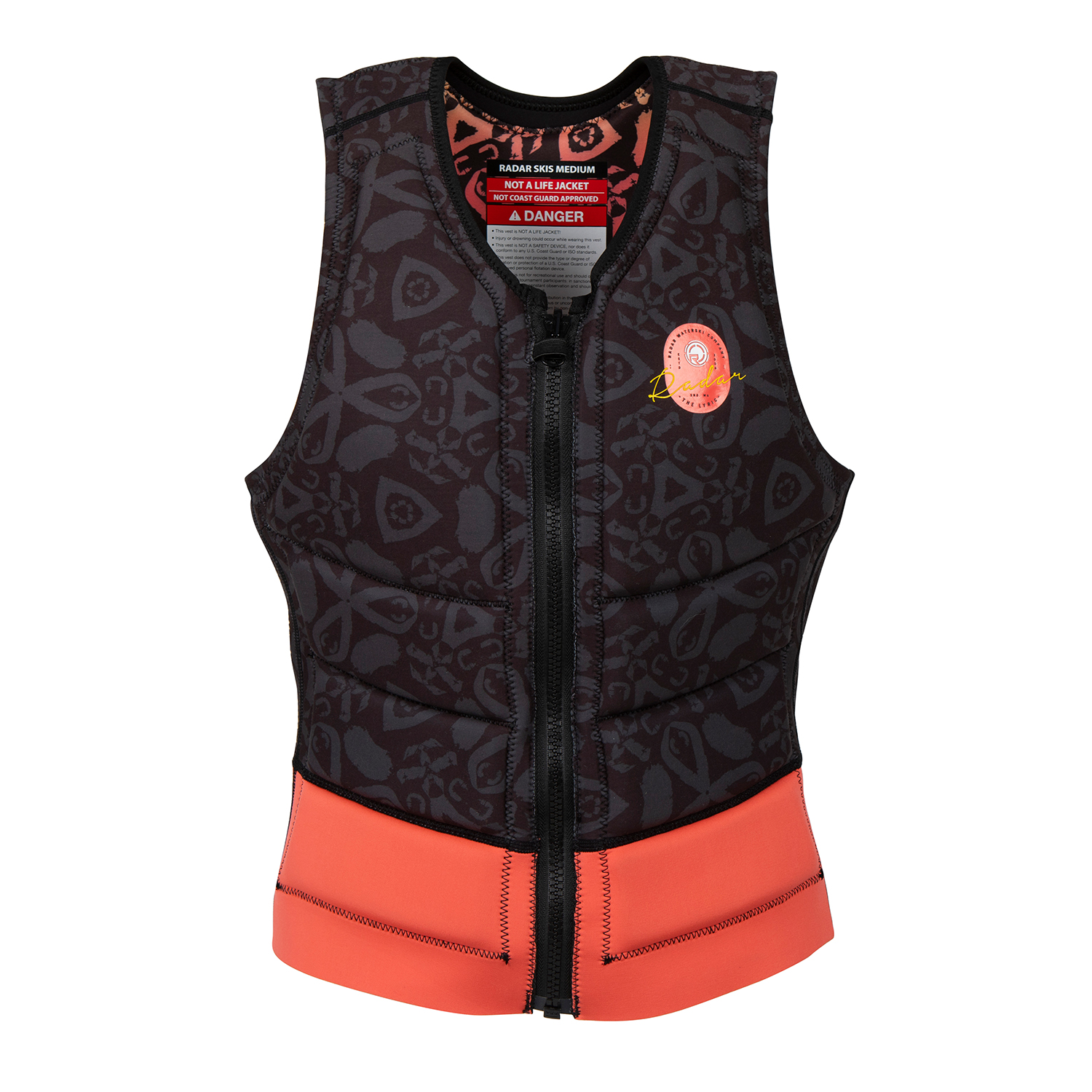 Gilet De Ski Nautique Réversible Femme Radar Skis Lyric - Noir / Corail