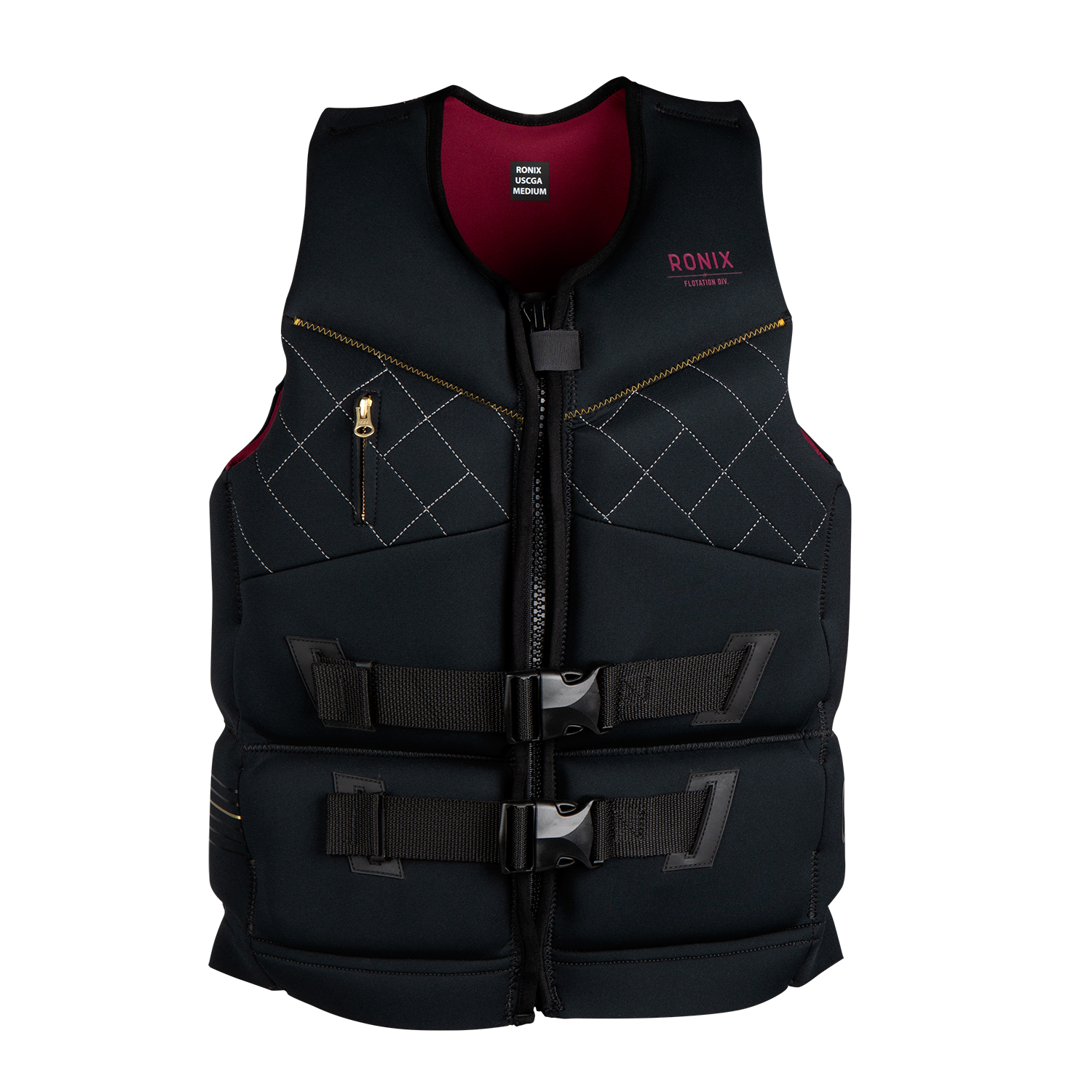 Gilet D'impact Ronix Supernova Capella 3.0 Pour Femmes - Noir/merlot