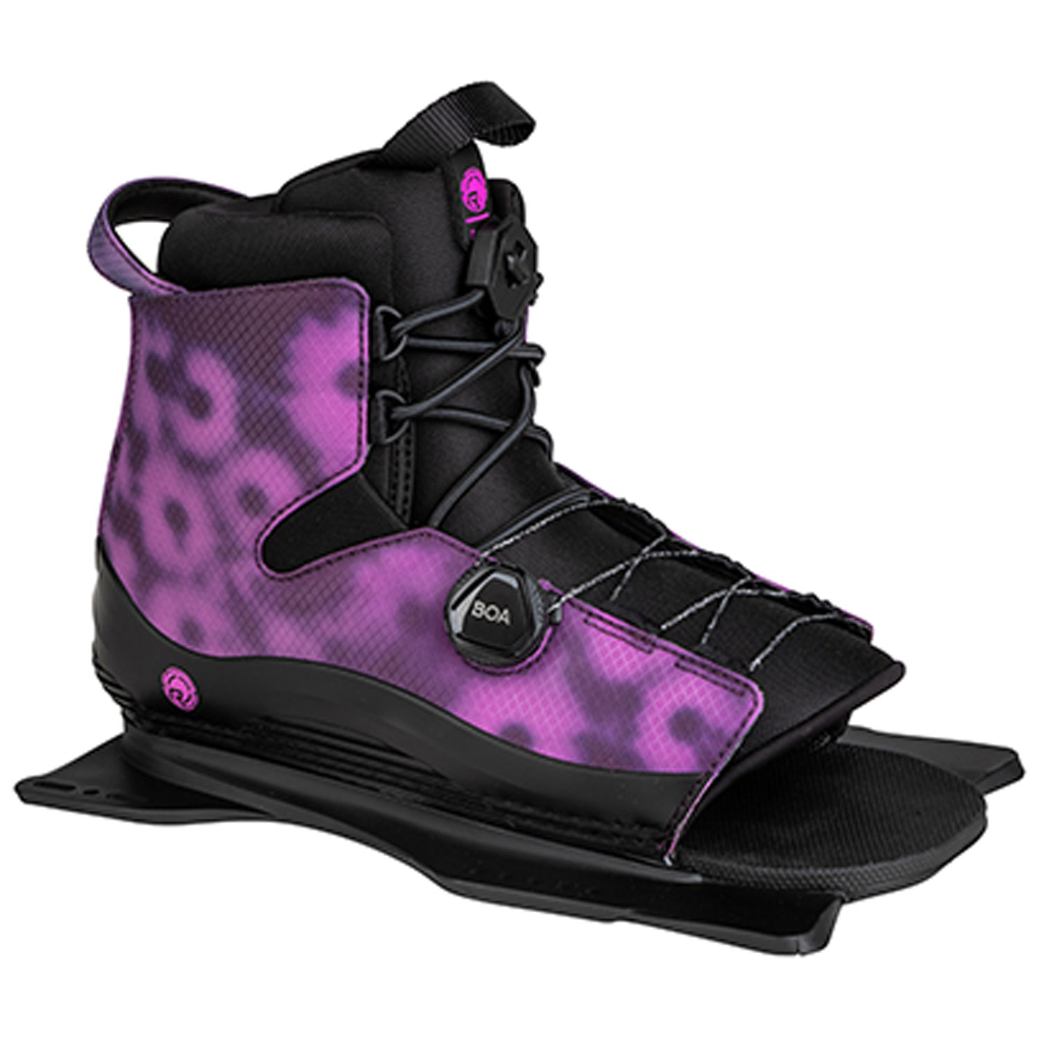 Radar Skis Botte À Cadre En Plumes Arrière Lyric Boa Pour Femmes - Noir/lilas