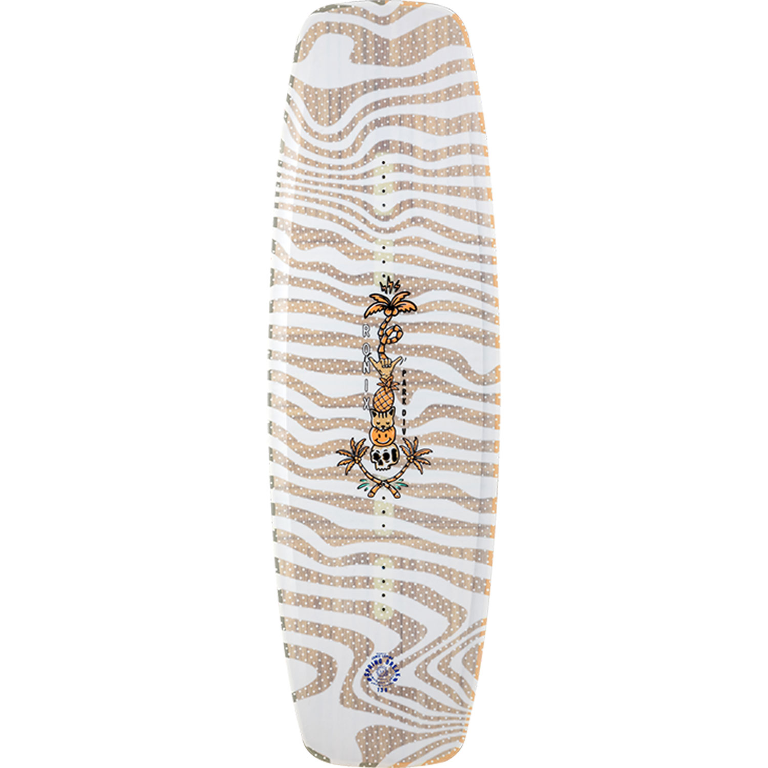 Ronix Womens Spring Break Cable Park Board - Blanc/grain De Bois/pêche