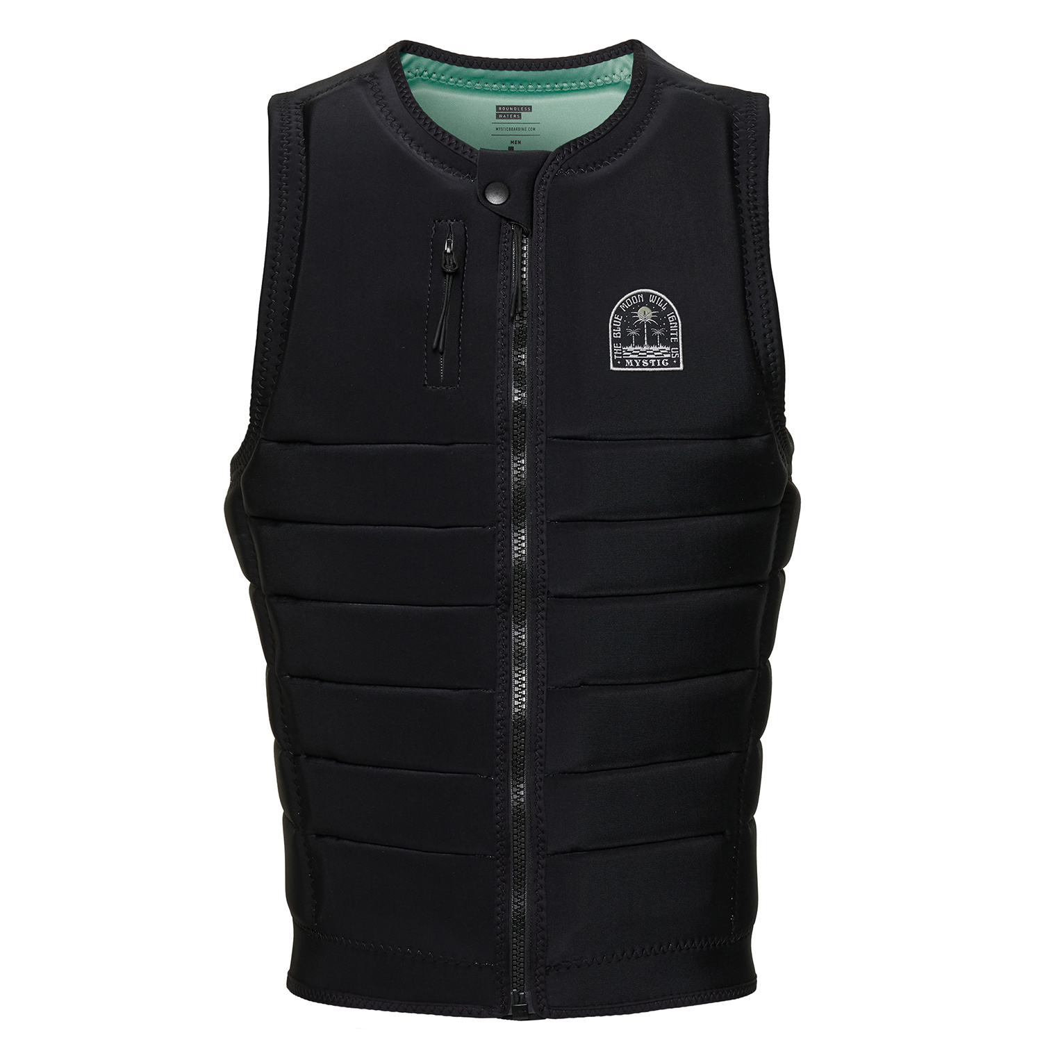 Mystic Check Out Wake Boarding Front-Zip Impact Vest - Noir 220147