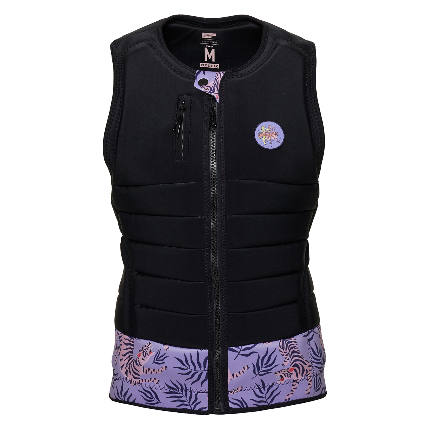 Mystic Femmes Zodiac Wake Boarding Front-Zip Impact Gilet - Noir/violet