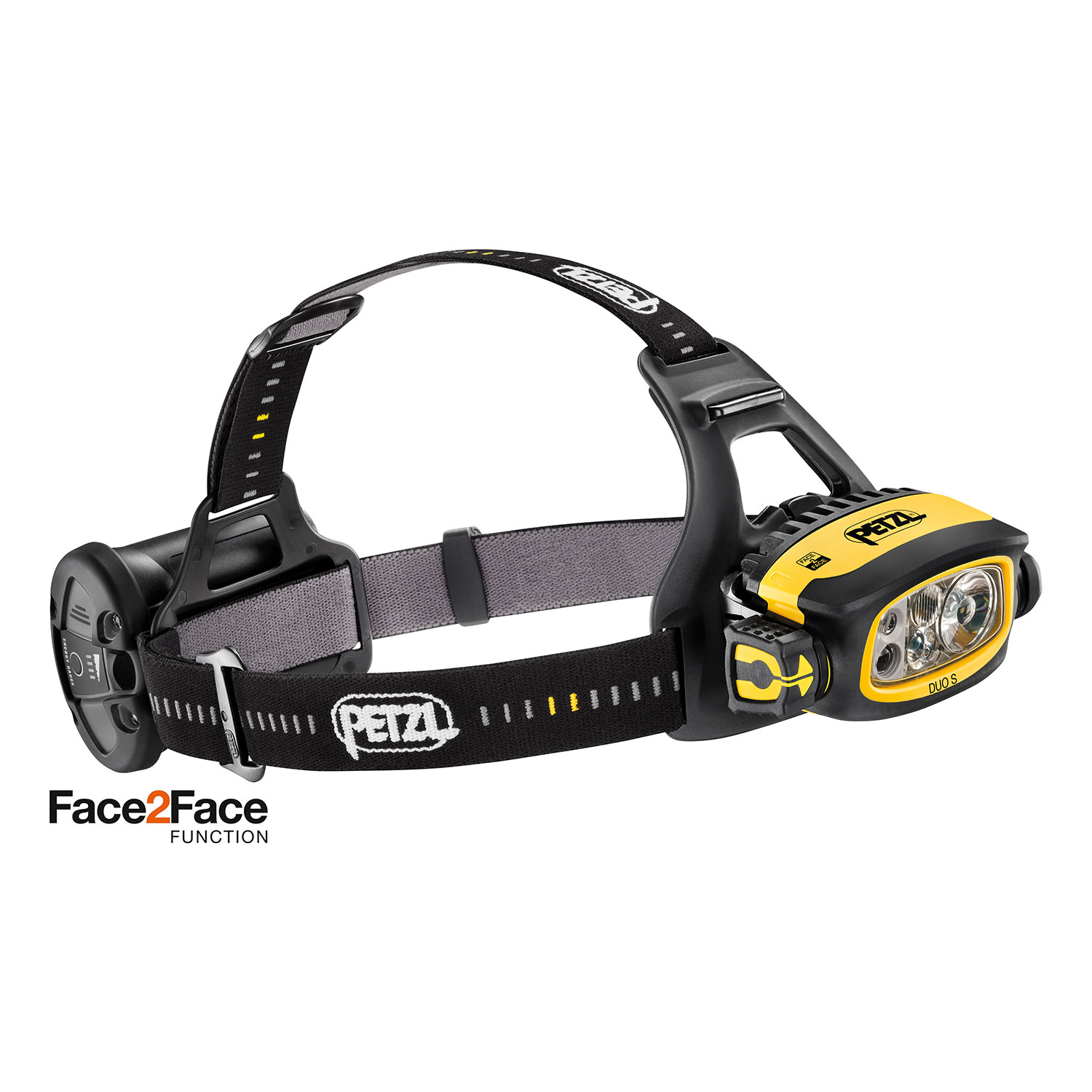 Lampe Frontale Rechargeable Petzl Duo S 1100L Face2Face - Jaune