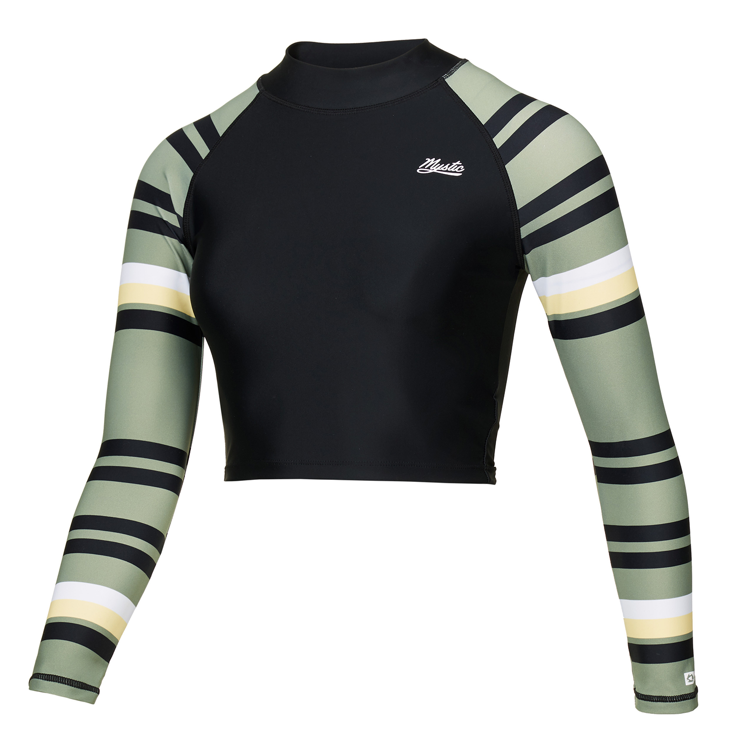 Mystic Jayde Crop Rashvest À Manches Longues - Vert Olive 220290