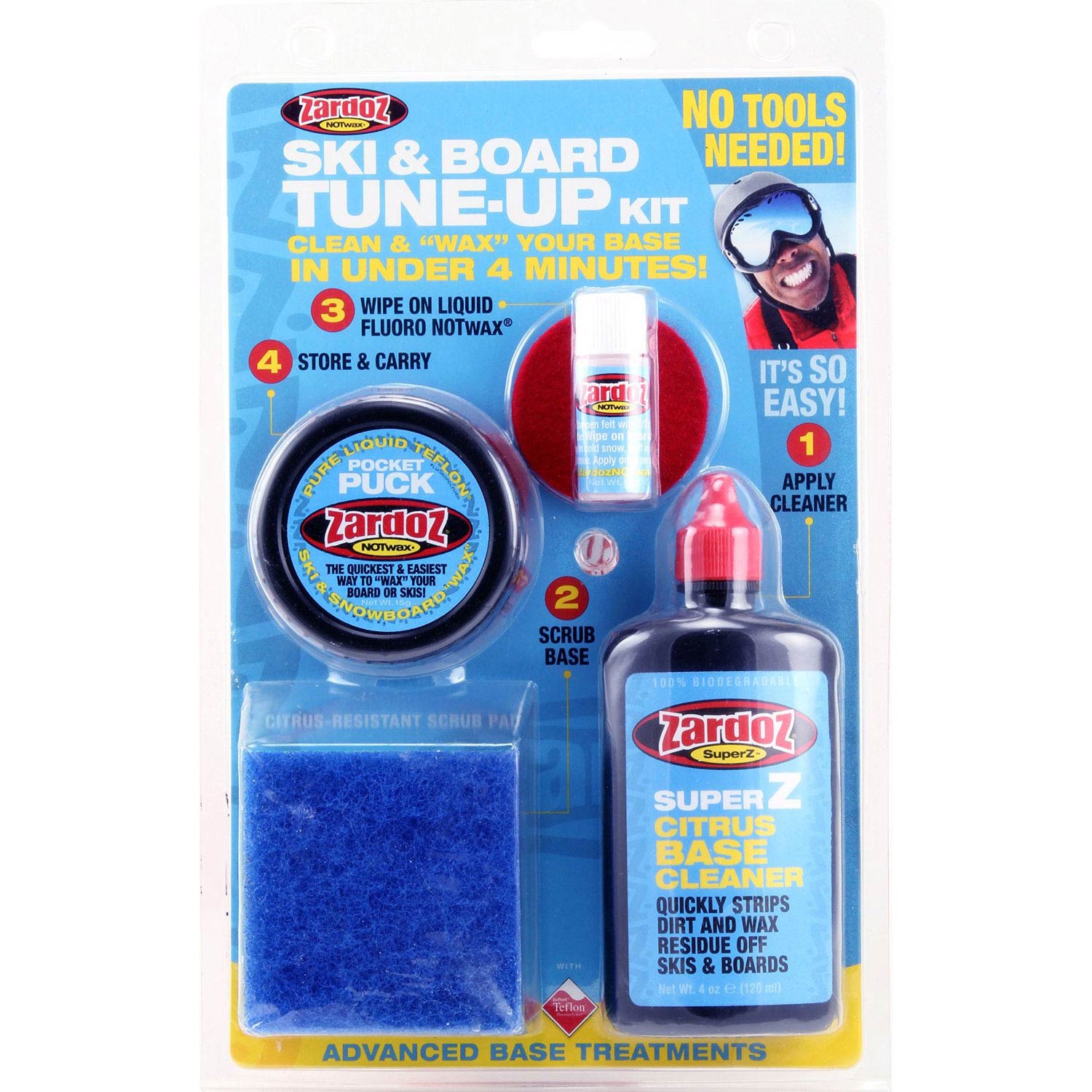 Zardoz Ski & Snowboard Kit Notwax Tune-Up De Base - Liquid Wax Teflon