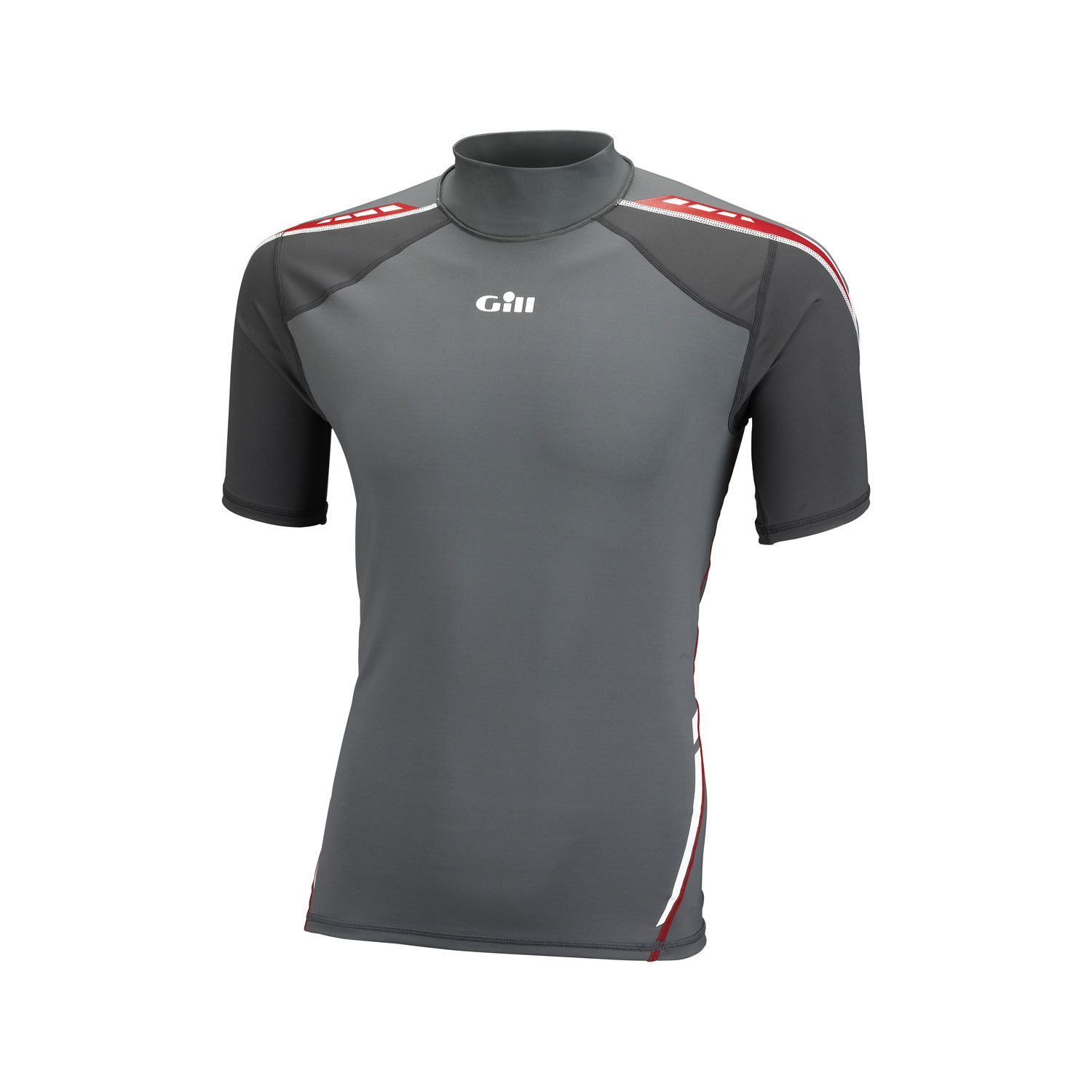 Gill Mens Sport Uv Manches Courtes Rash Vest - Ash / Graphite