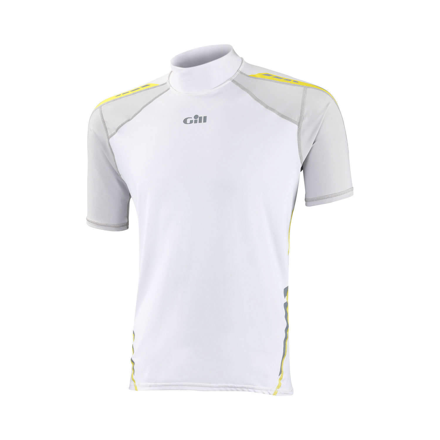 Gill Mens Sport Uv Manches Courtes Rash Vest - Blanc / Argent