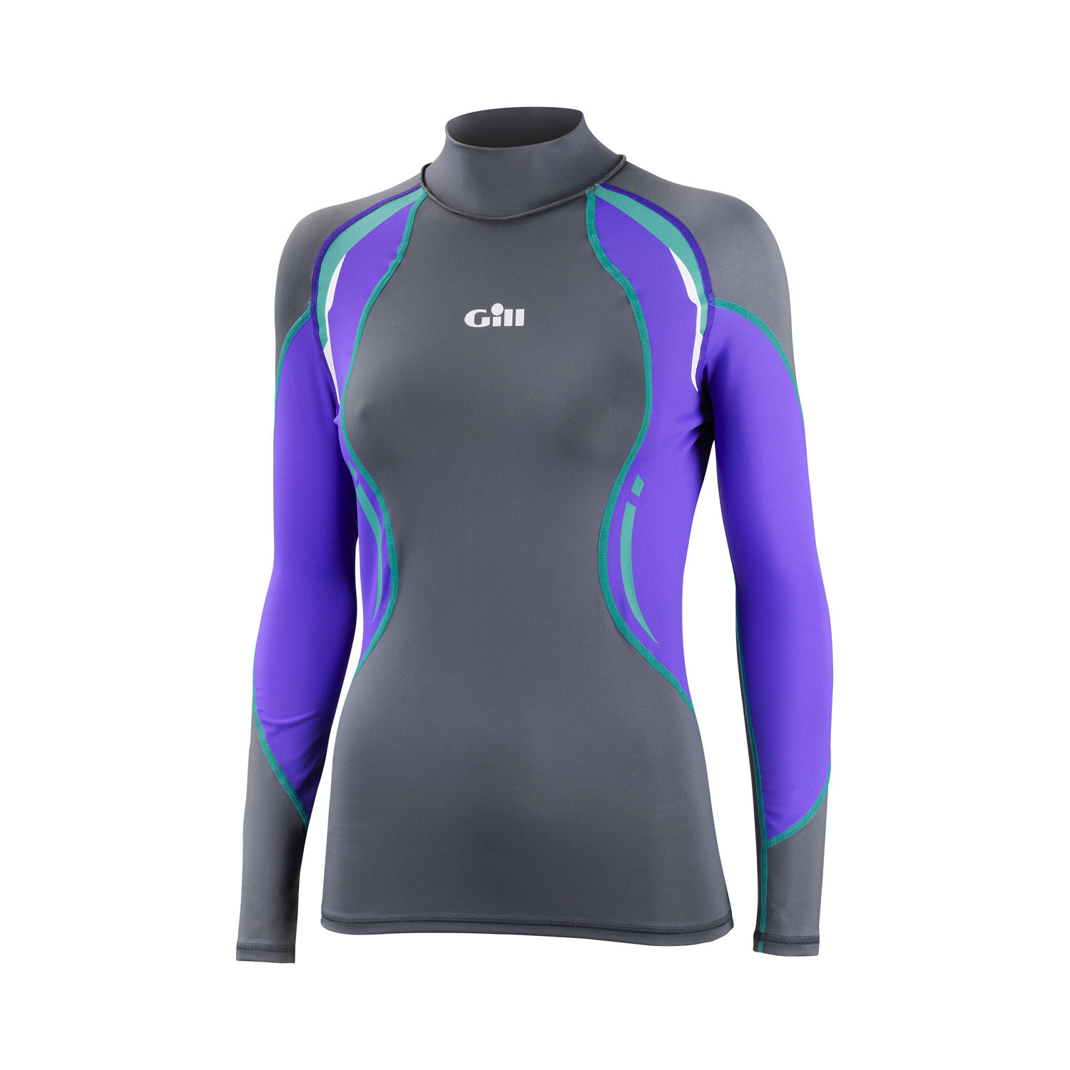 Gill Femmes Sport Uv Manches Longues Rash Vest - Ash / Violet