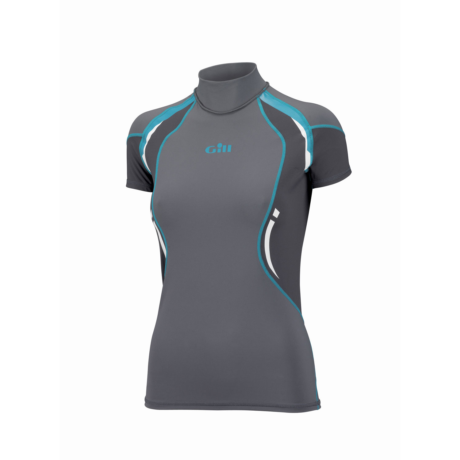 Gill Femmes Sport Uv Manches Courtes Rash Vest - Ash / Graphite