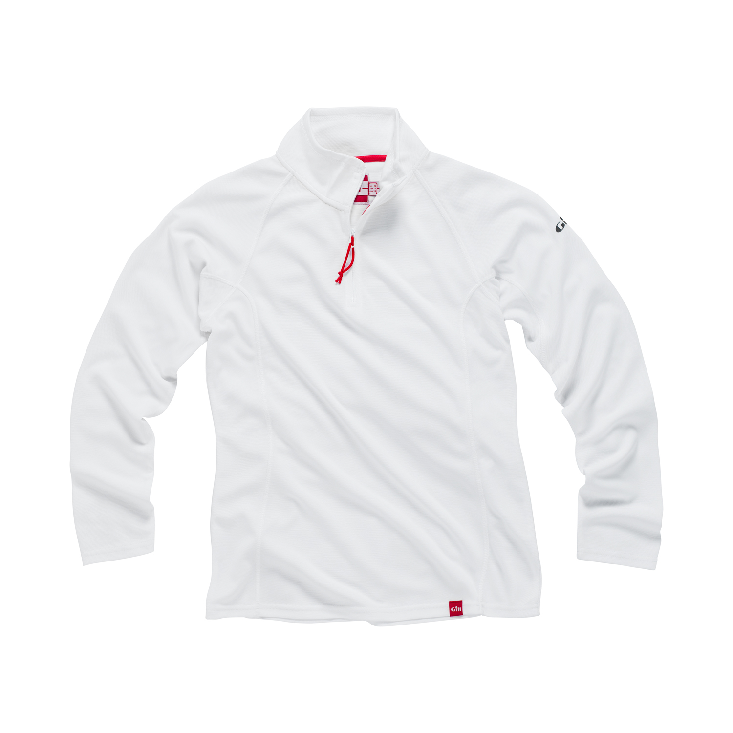 Gill Womens Uv Tec Zip Long Neck T-Shirt À Manches - Blanc