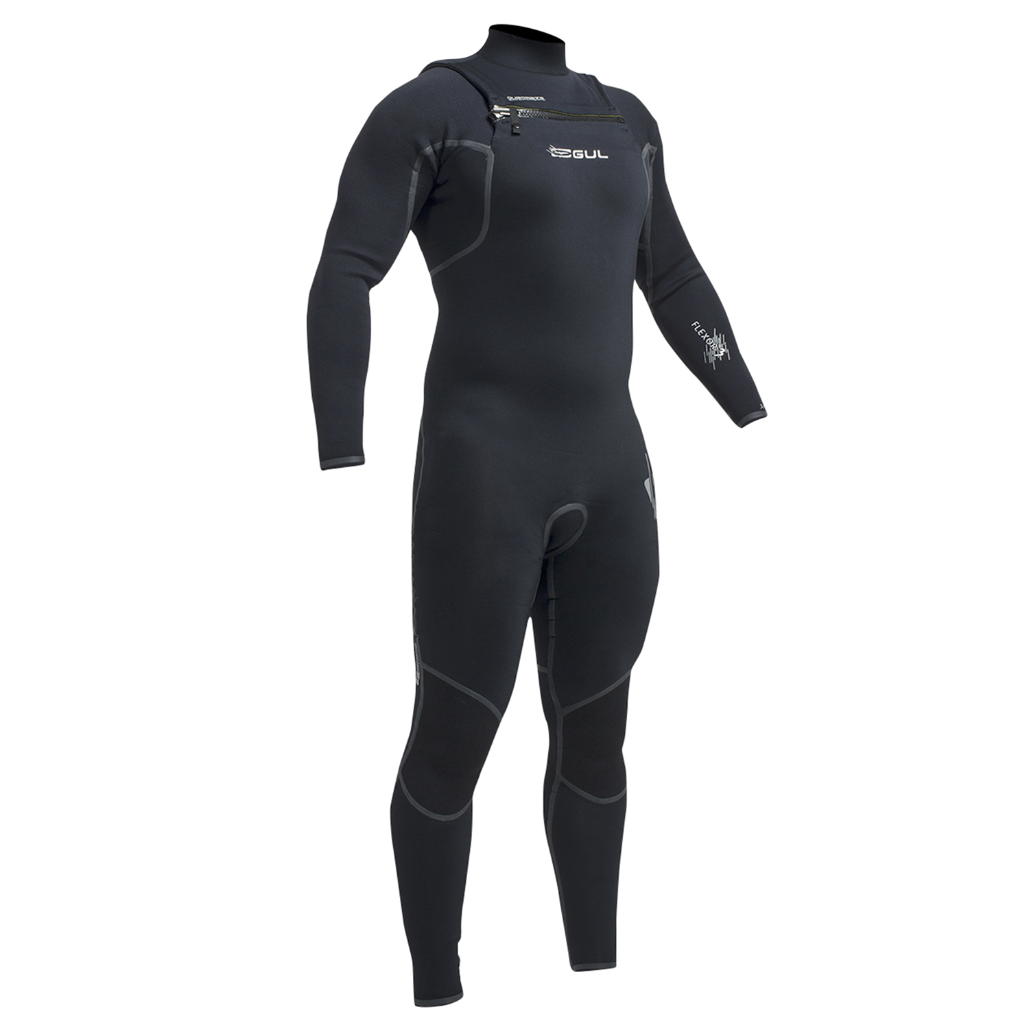 Gul Flexor 3 / 2Mm Chestzip Blindstitched Wetsuit - Noir / Noir
