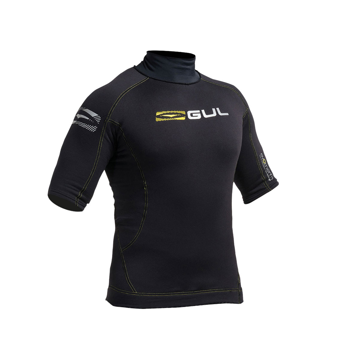Gul Evotherm Flatlock Rashguard À Manches Courtes - Noir / Noir