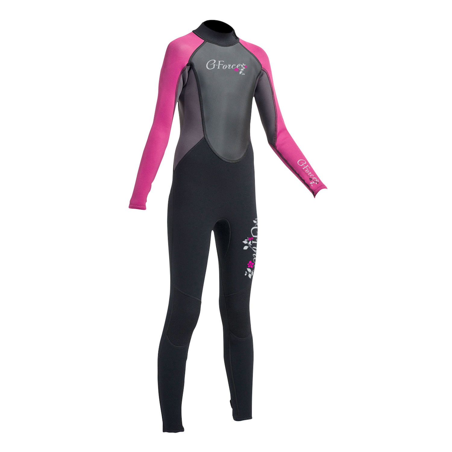 Gul Junior G-Force Ensemble De Bain À Vapeur Flatlock À 3Mm 2023- Noir / Rose