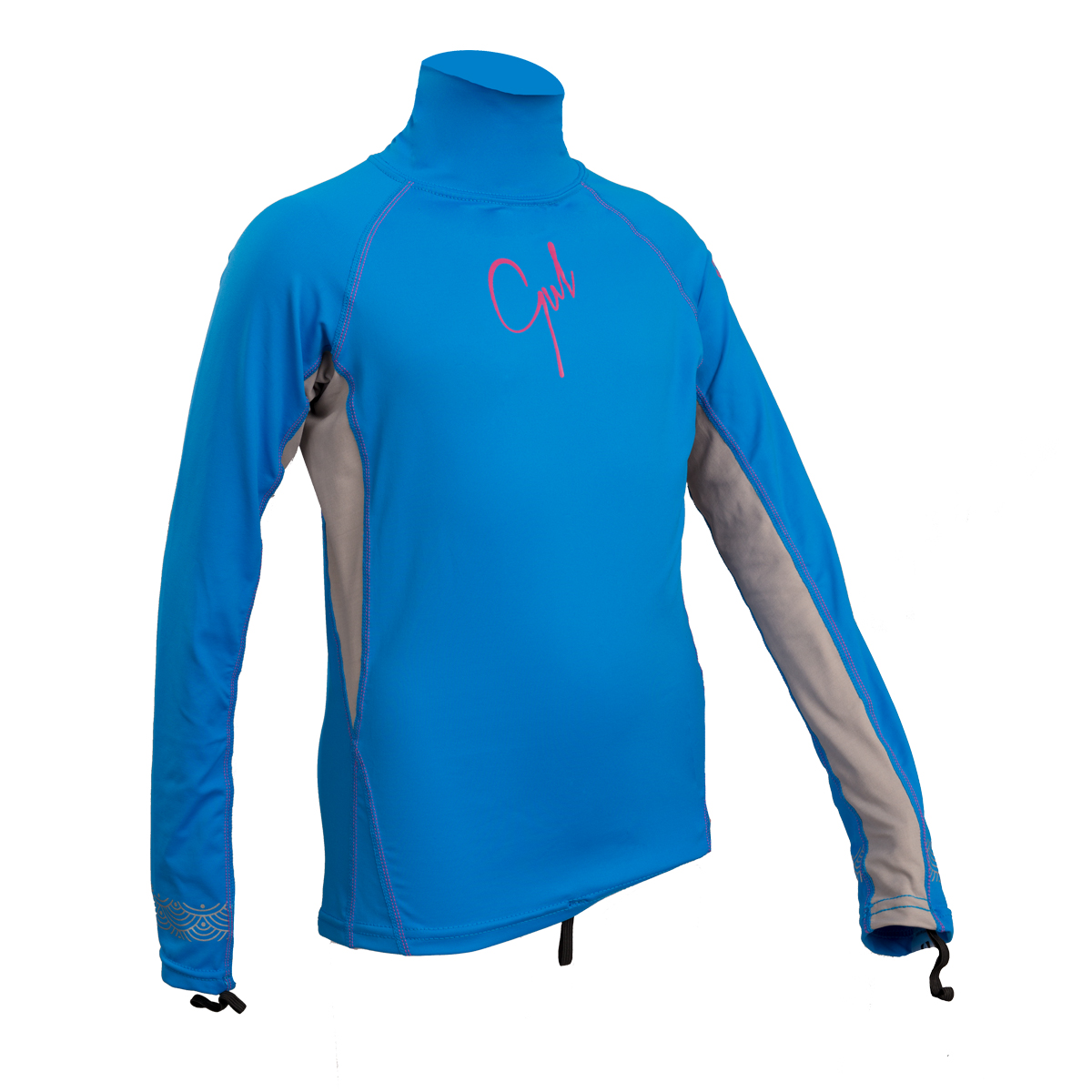 Gul Junior Girls Manches Longues Rashvest - Bleu / Argent
