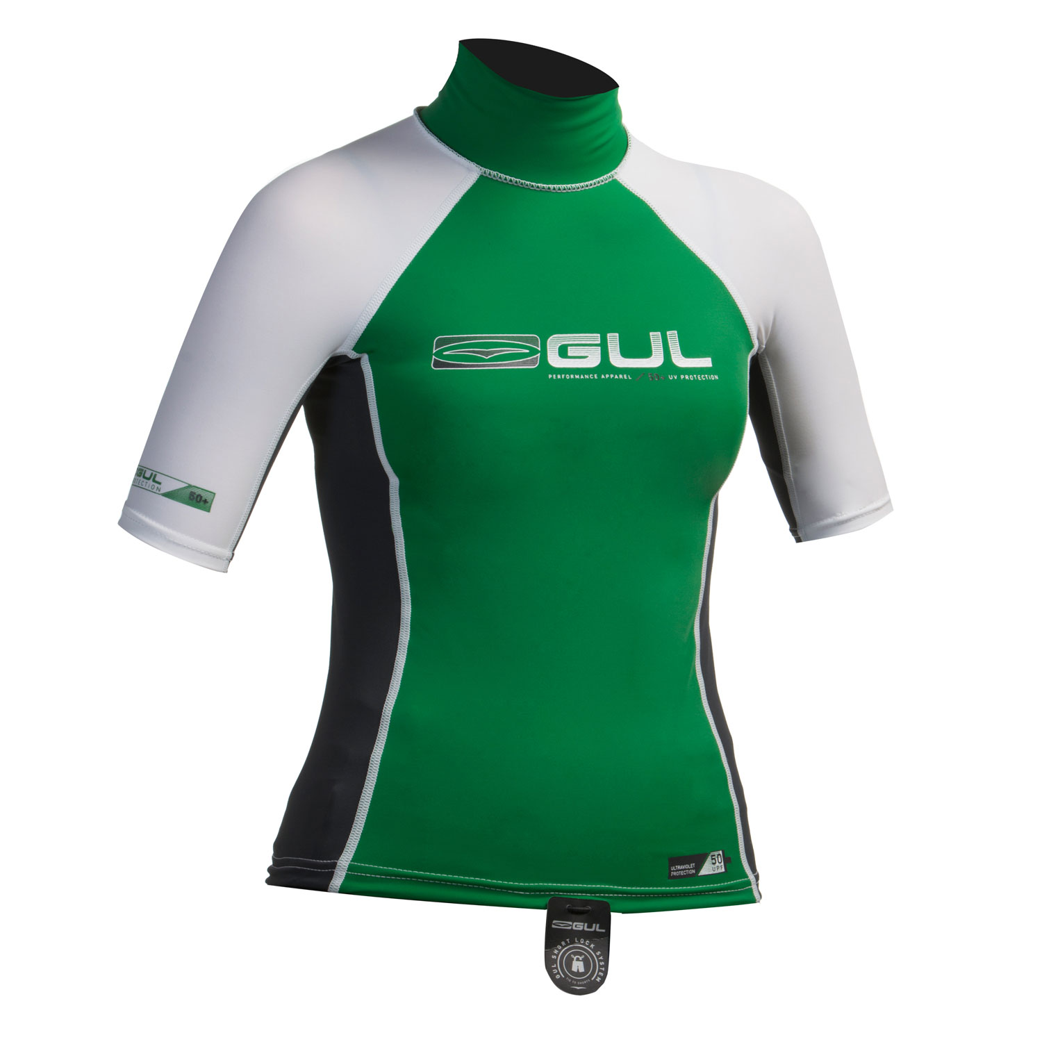 Gul Junior Manches Courtes Lycra - Vert / Gunmetal