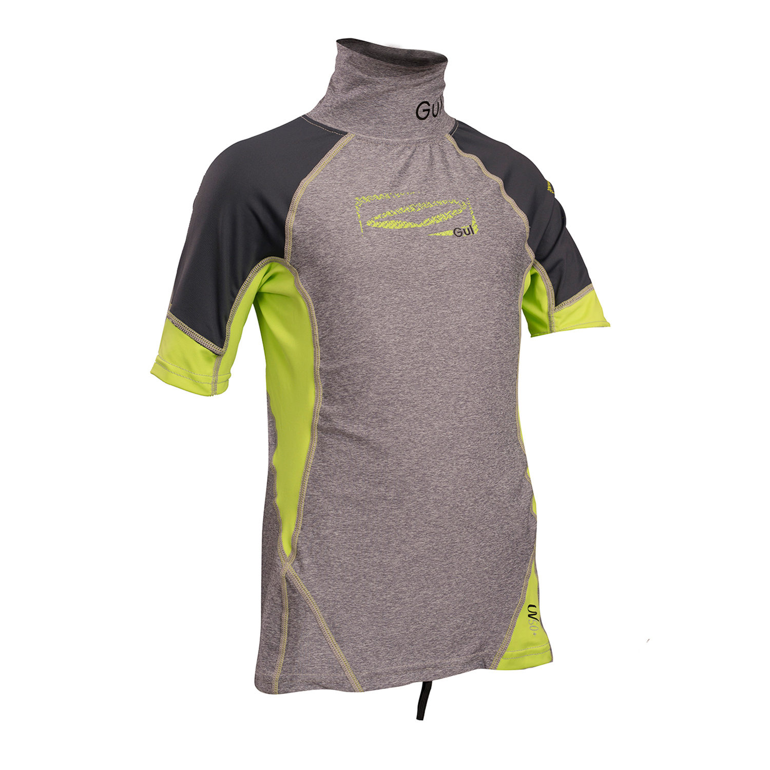 Gul Junior Rashvest Manches Courtes - Marl / Lime