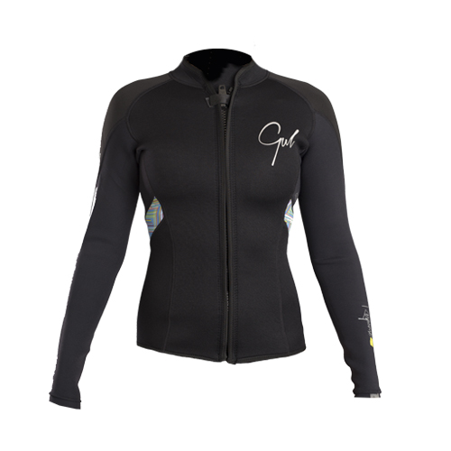 Gul Ladies Response 3Mm Fl Wetsuit Jacket - Noir / Lignes
