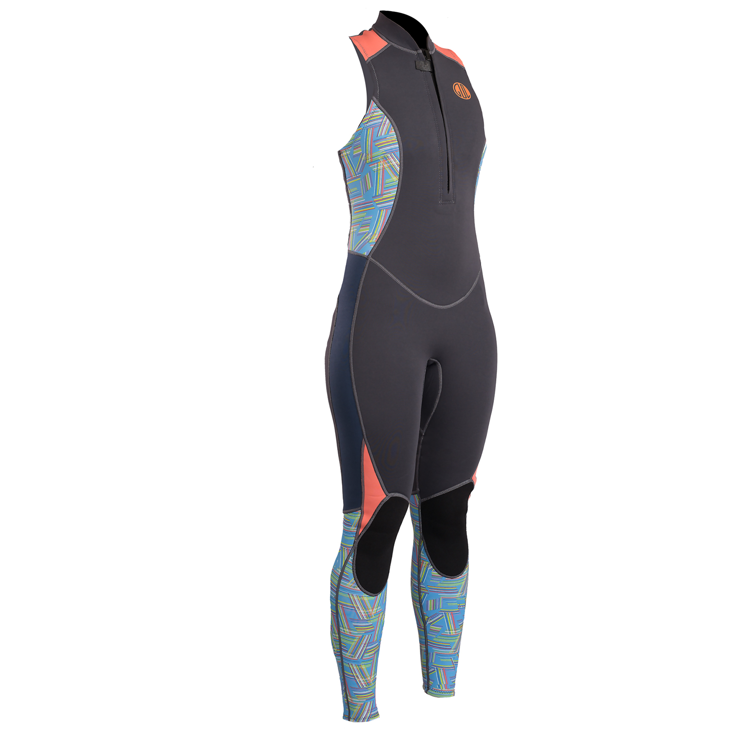 Gul Femmes Surflite 2Mm Long Jane Wetsuit - Graphite / Lignes