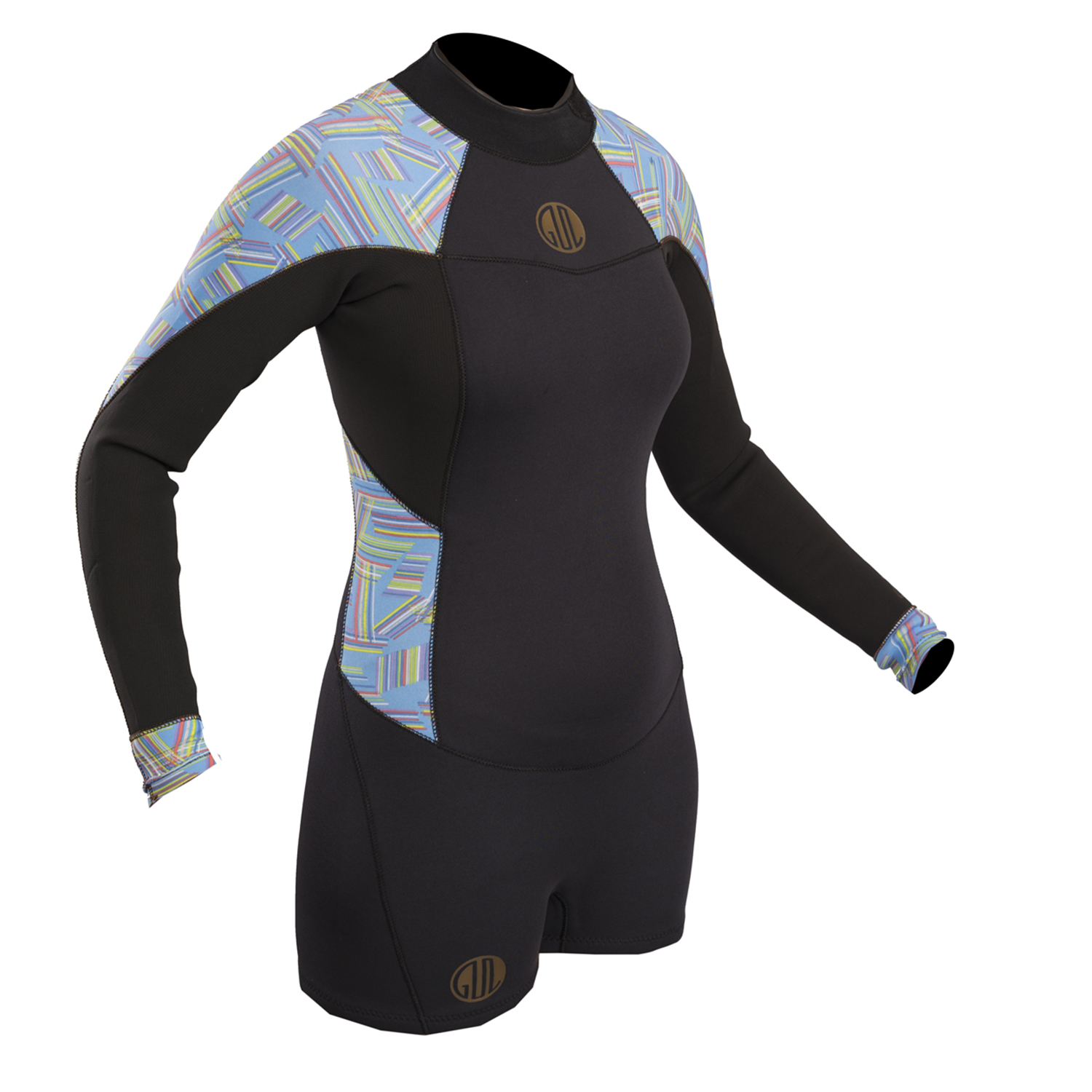Gul Ladies Surflite 2Mm Flatbl Springsuit Combinaison - Noir / Lignes