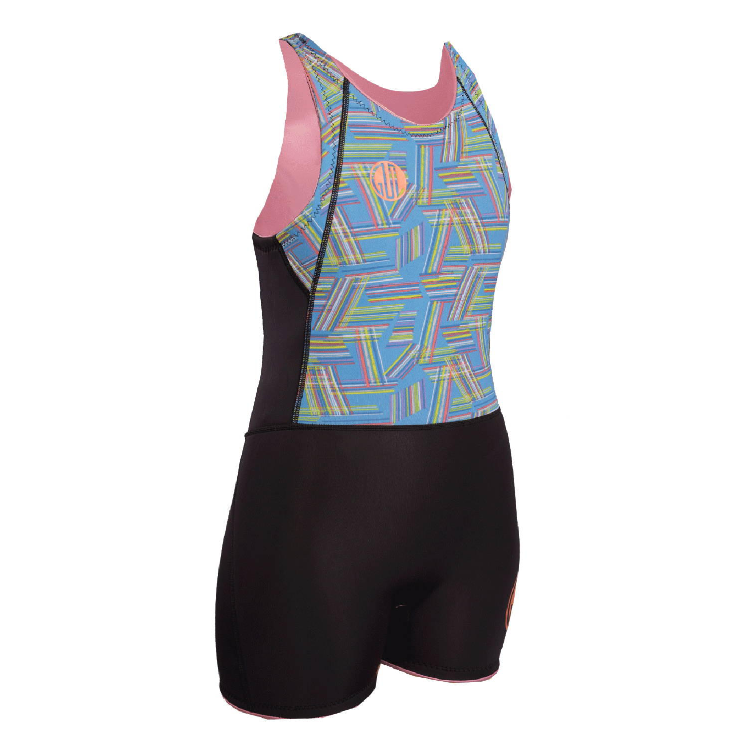 Gul Ladies Surflite 3Mm Flatlock Short Jane Wetsuit - Noir / Lignes