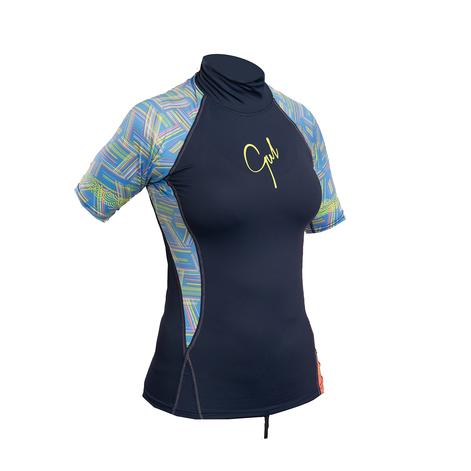 Gul Ladies Swami Manches Courtes Rashvest - Marine / Lignes