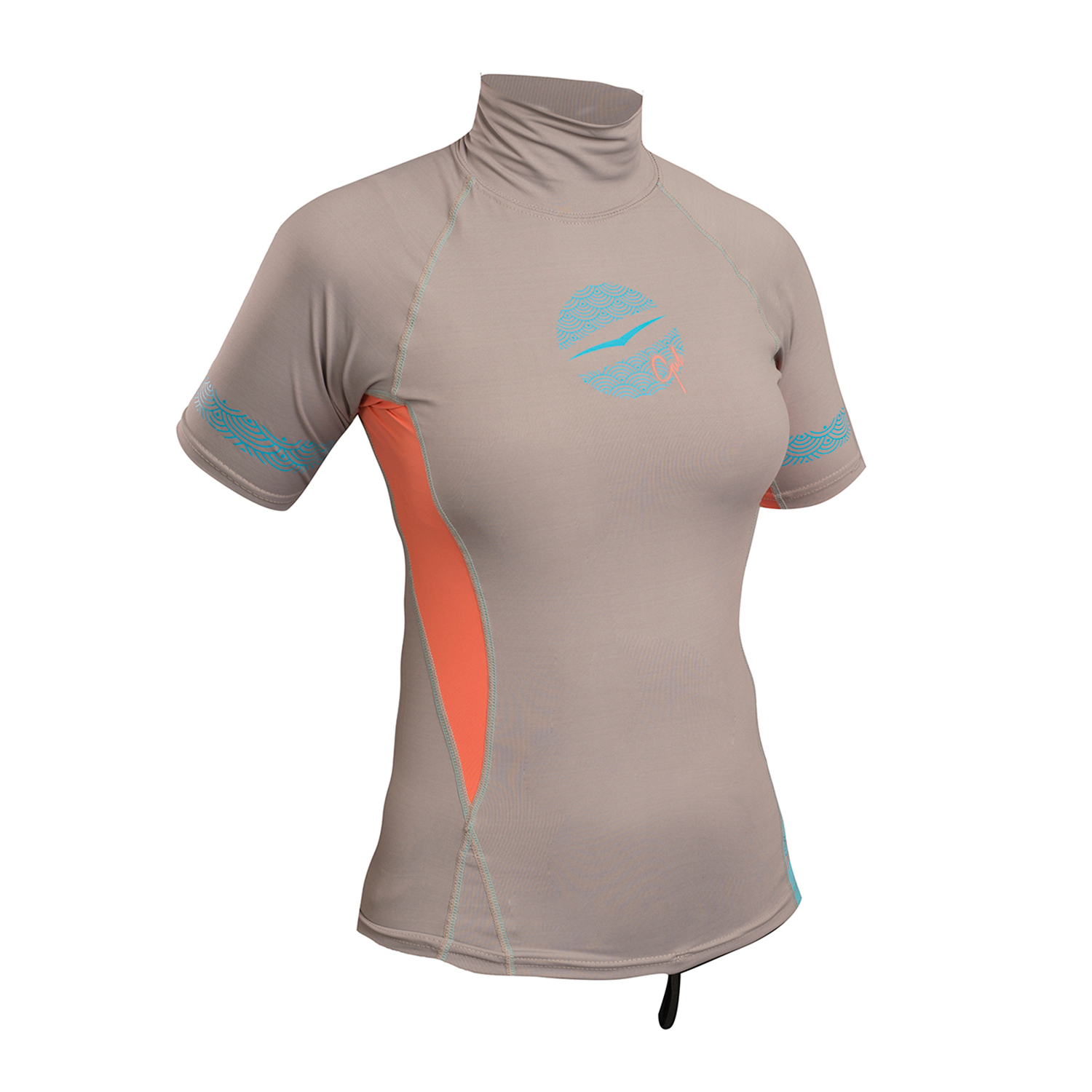 Gul Ladies Swami Manches Courtes Rashvest - Argent / Corail
