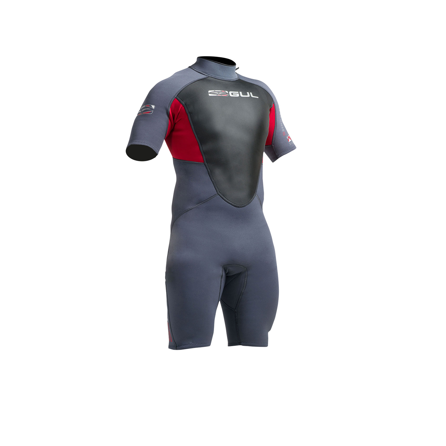 Réponse Gul 3 / 2Mm Flatlock T2 Shorty Wetsuit - Graphite / Rouge