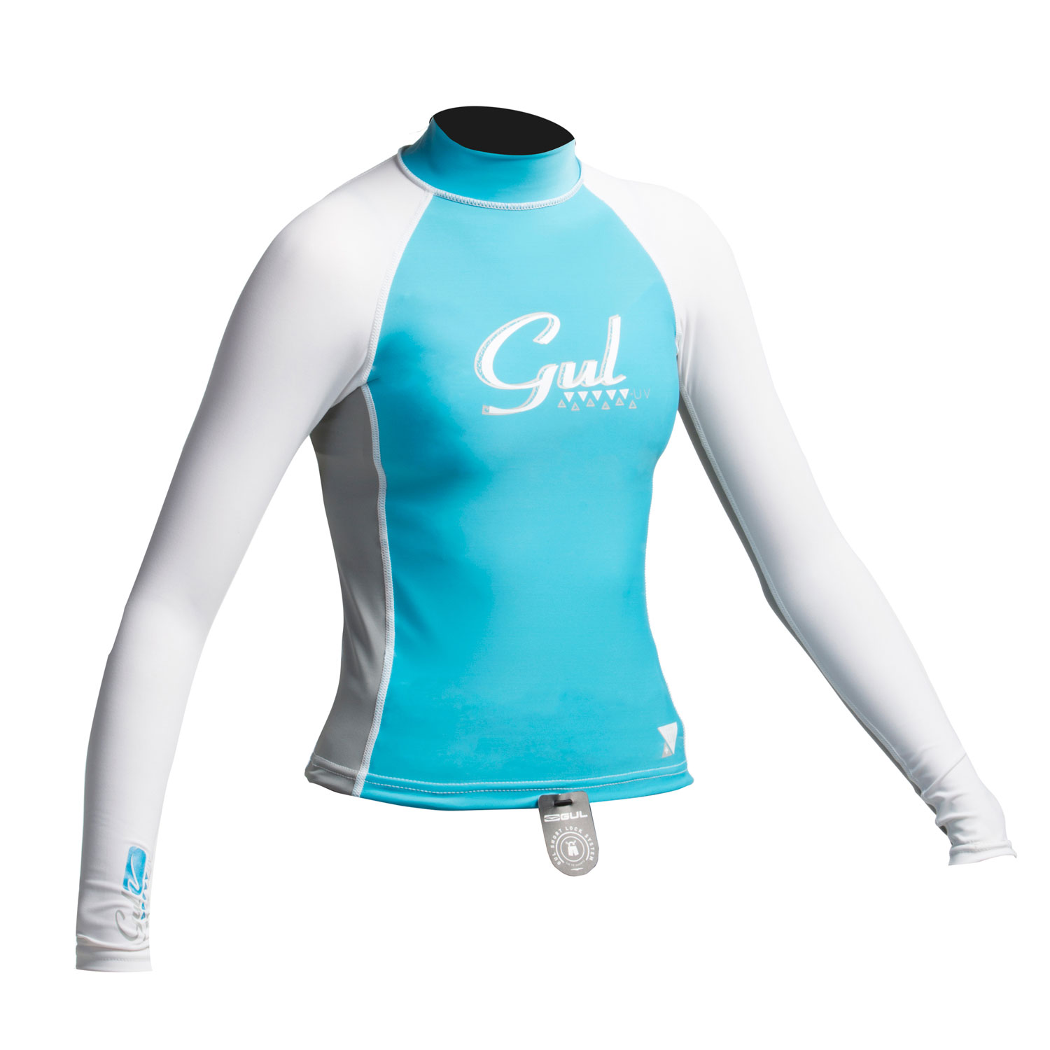 Rashguard Gul Surf Junior Féminin À Manches Longues 2,015 - Turquoise / Argent