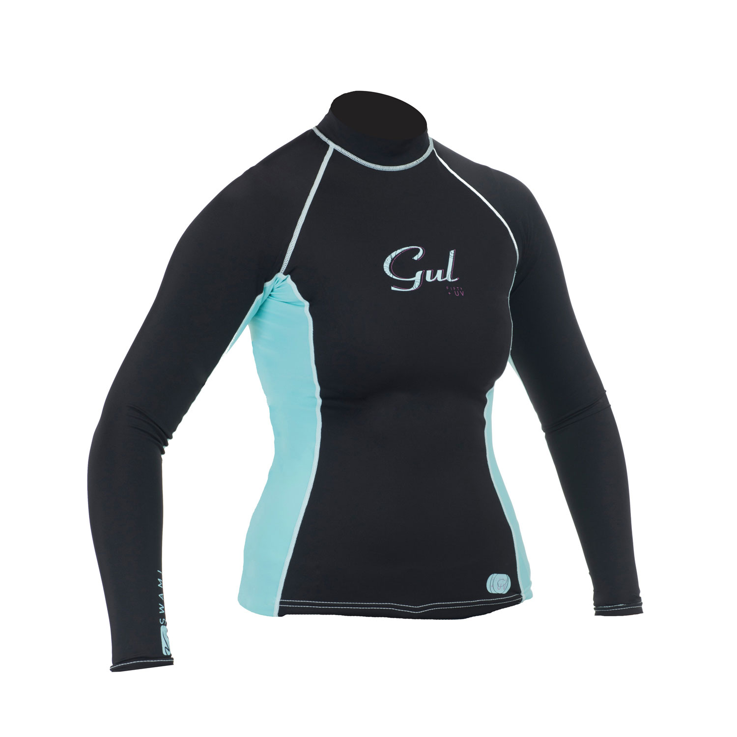 Rashguard Gul Swami Femmes Manches Longues 2015 - Noir / Glacier