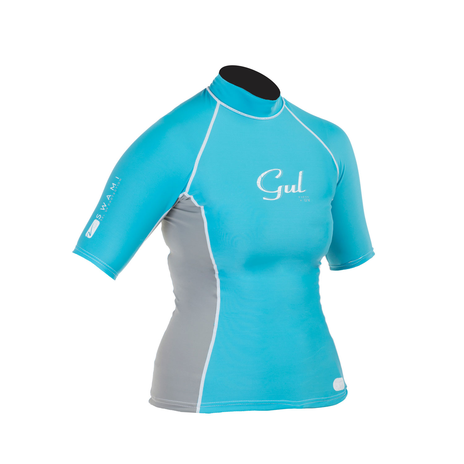 Rashguard Gul Swami Femmes Manches Courtes - Turquoise / Argent
