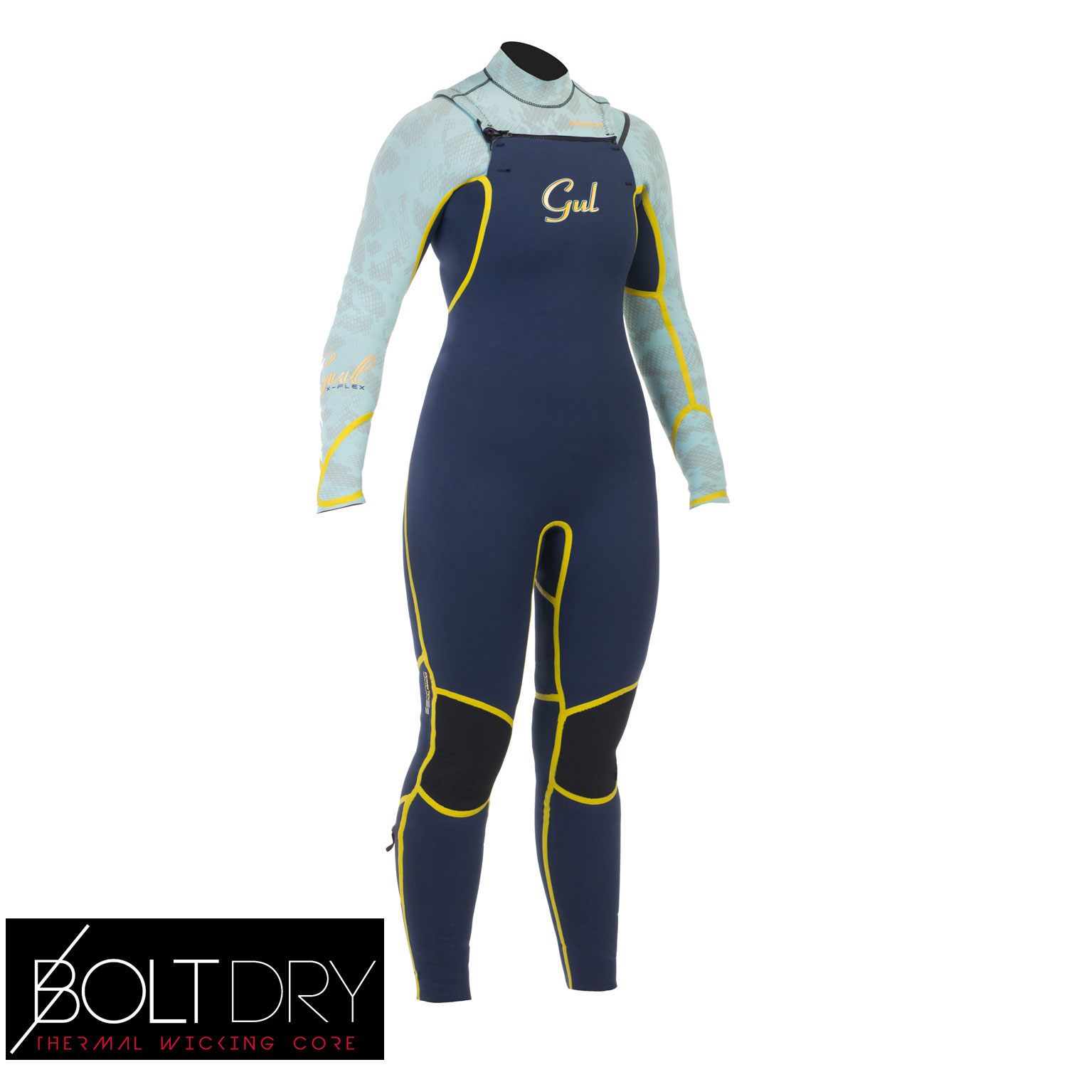 Viper Gul Womens 4 / 3Mm Ourlets Wetsuit 2015 - Bleu / Glacier