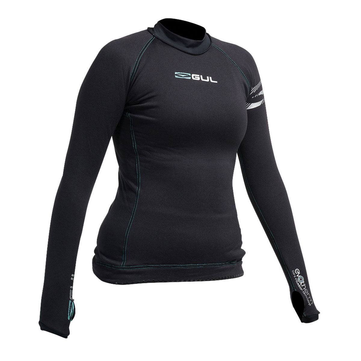 Gul Womens Evotherm Manches Longues Rashguard - Noir