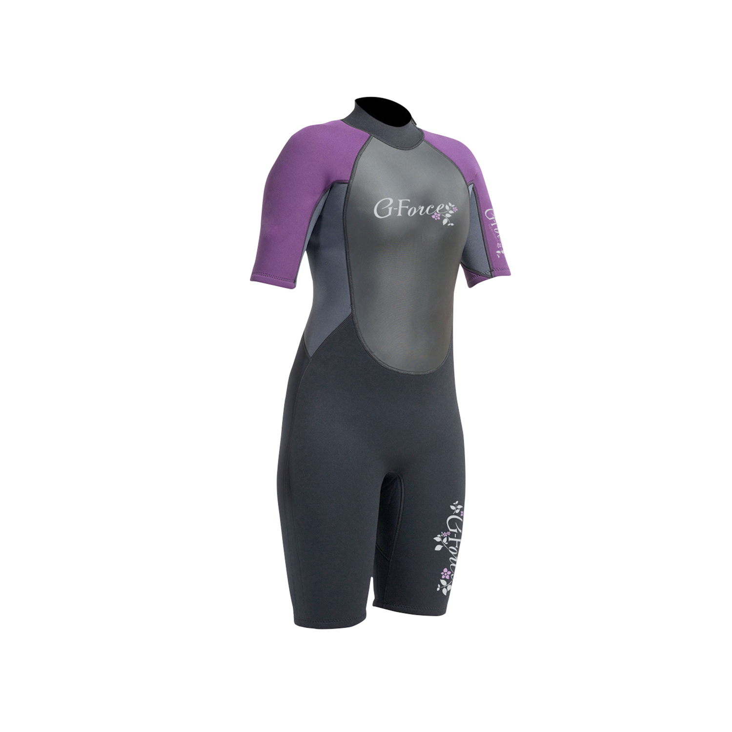Gul Womens G-Force 3Mm Flatlock T2 Shorty Wetsuit - Noir / Mulbry