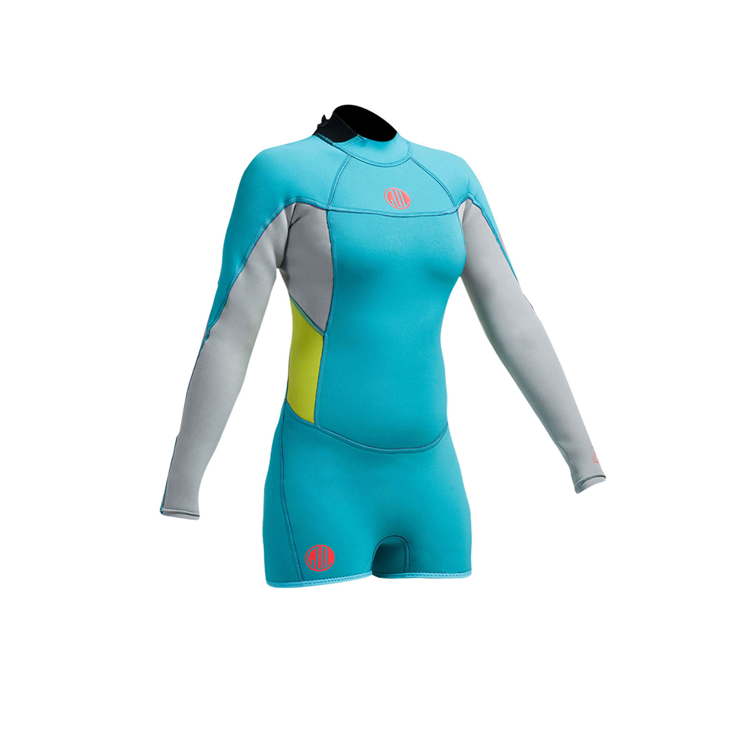 Gul Femmes Surflite 2Mm F / L Sdl T2 Springsuit - Cyan Vif / Bleu Brouillard