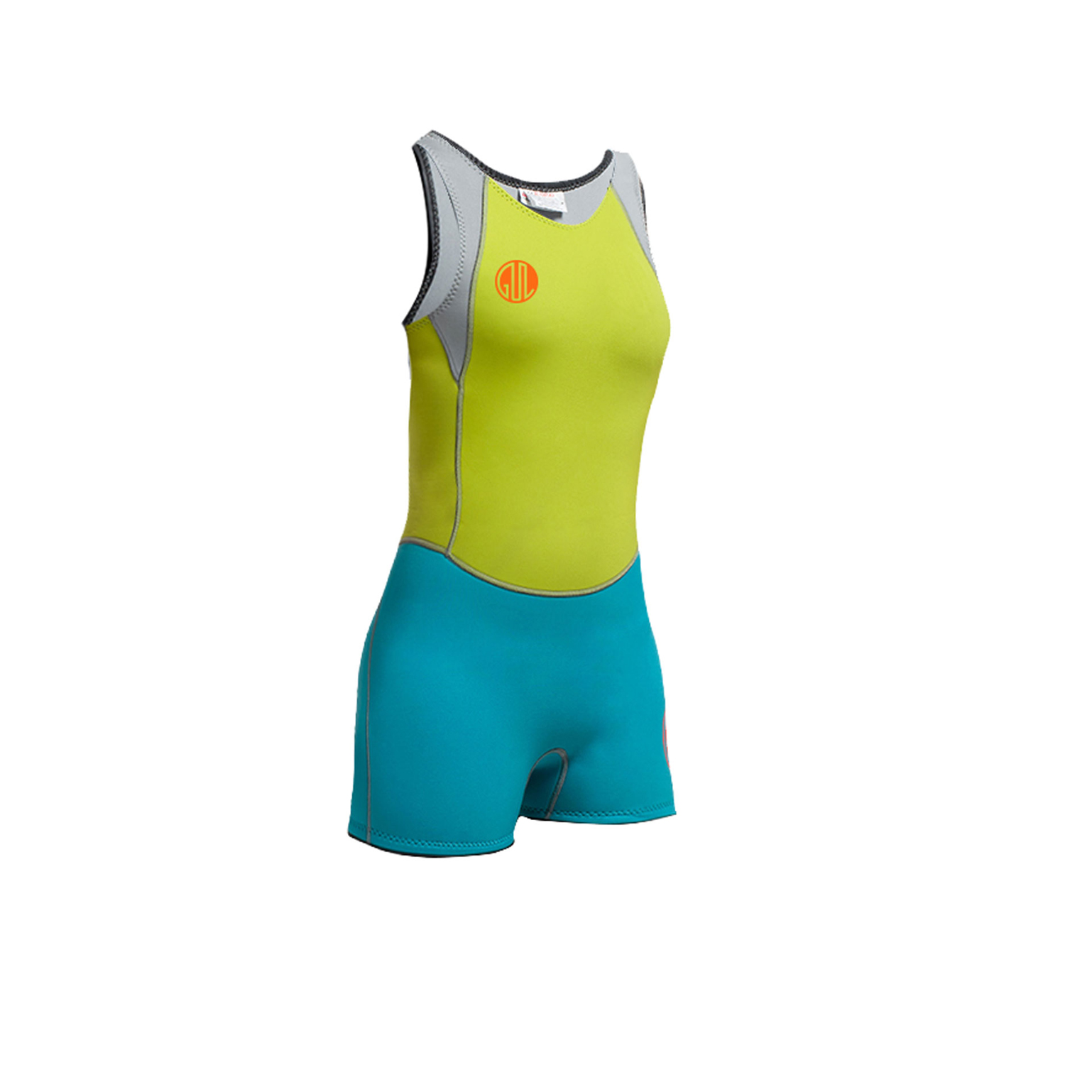 Gul Femmes Surflite 3Mm F / L Sdl T2 Shortjane - Lime / Cyan Clair