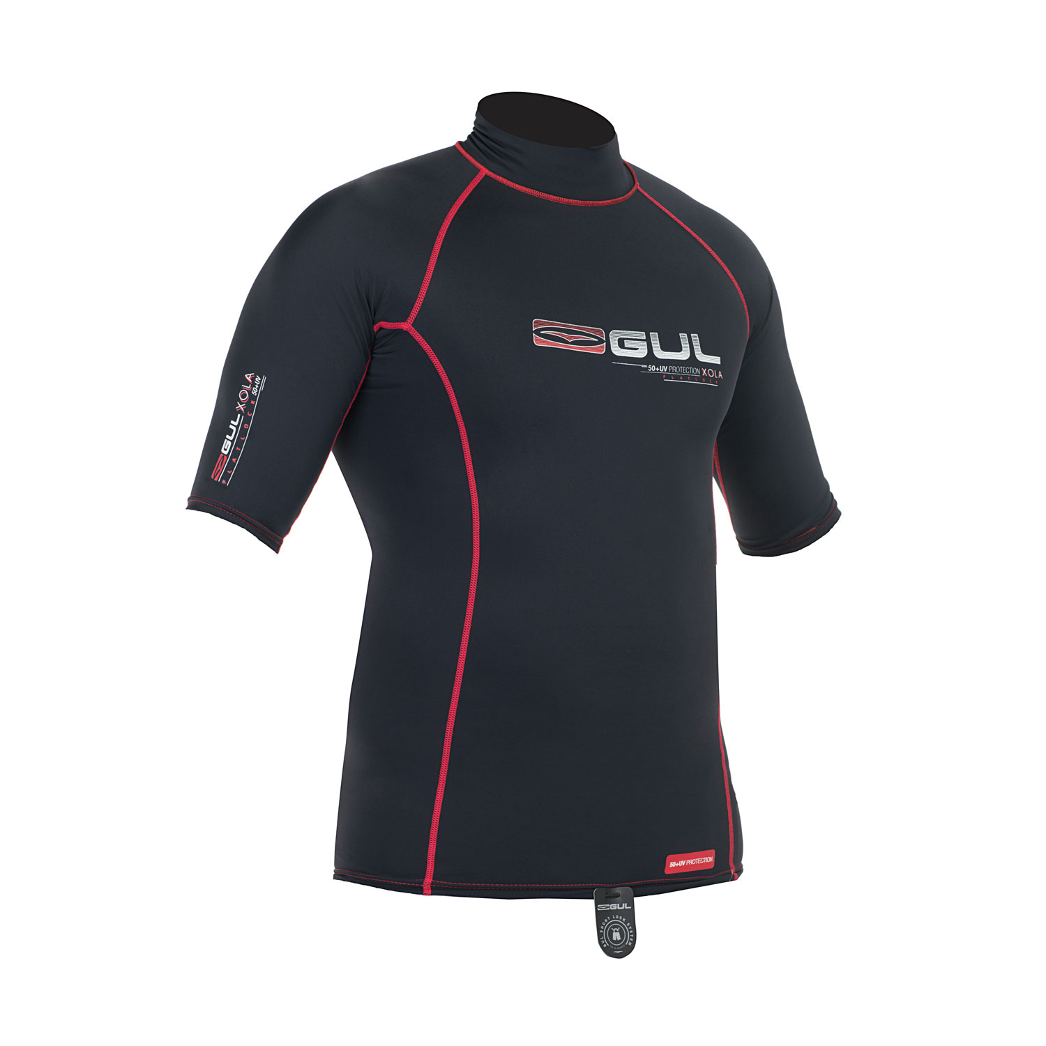 Gul Xola Hommes Manches Courtes Lycra - Noir