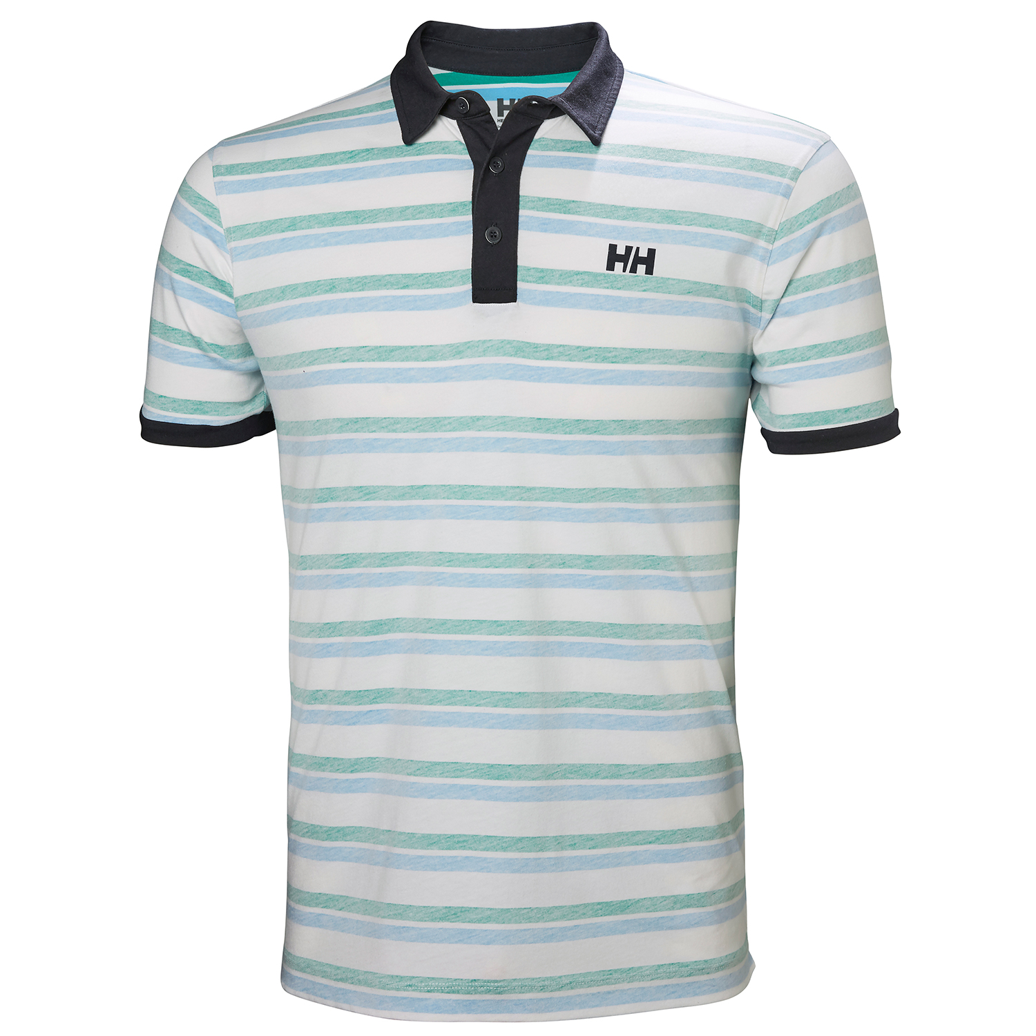 Polo Helly Hansen Fjord - Rayures Fanées Vert Poivron