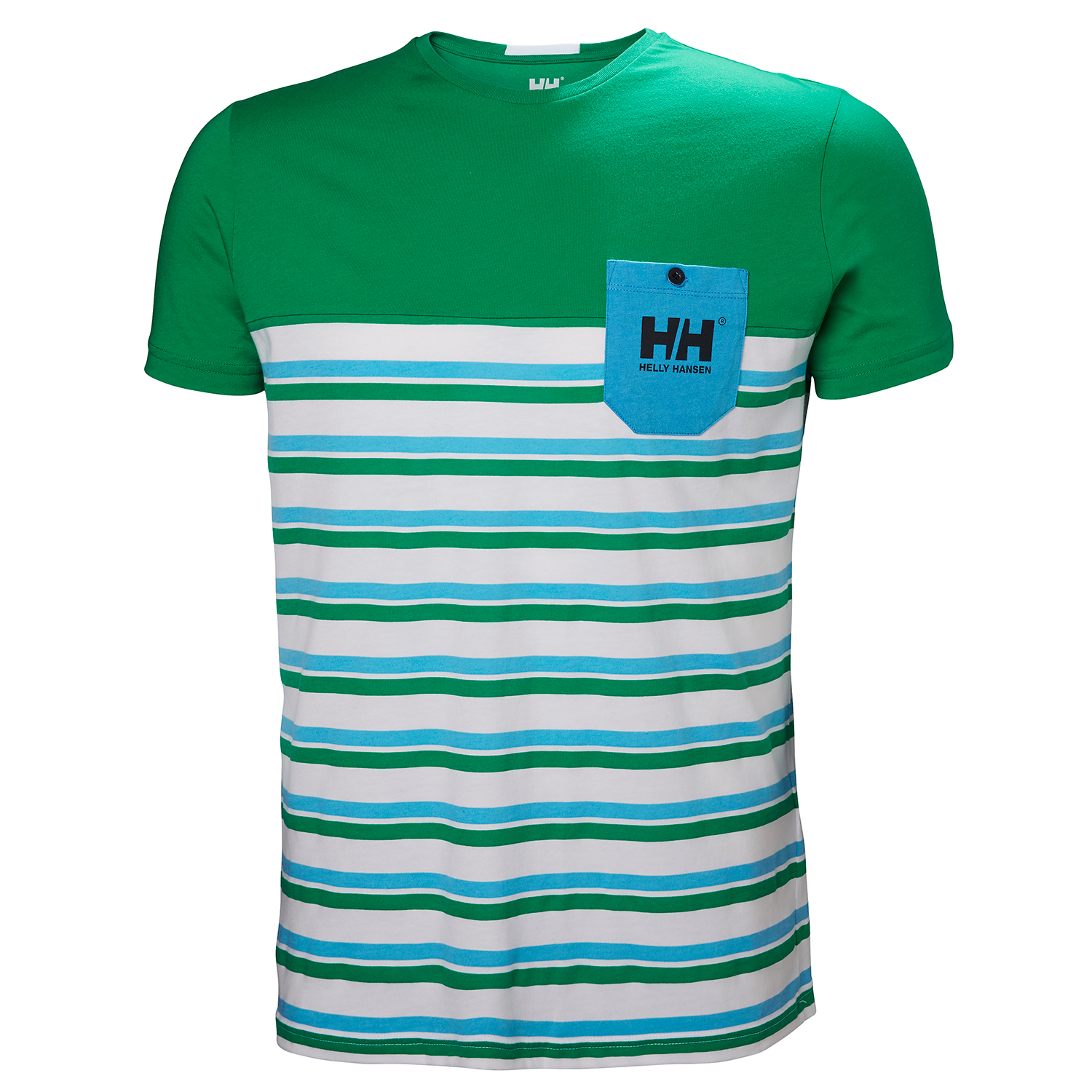 T-Shirt Helly Hansen Fjord - Rayures Vertes Poivrées