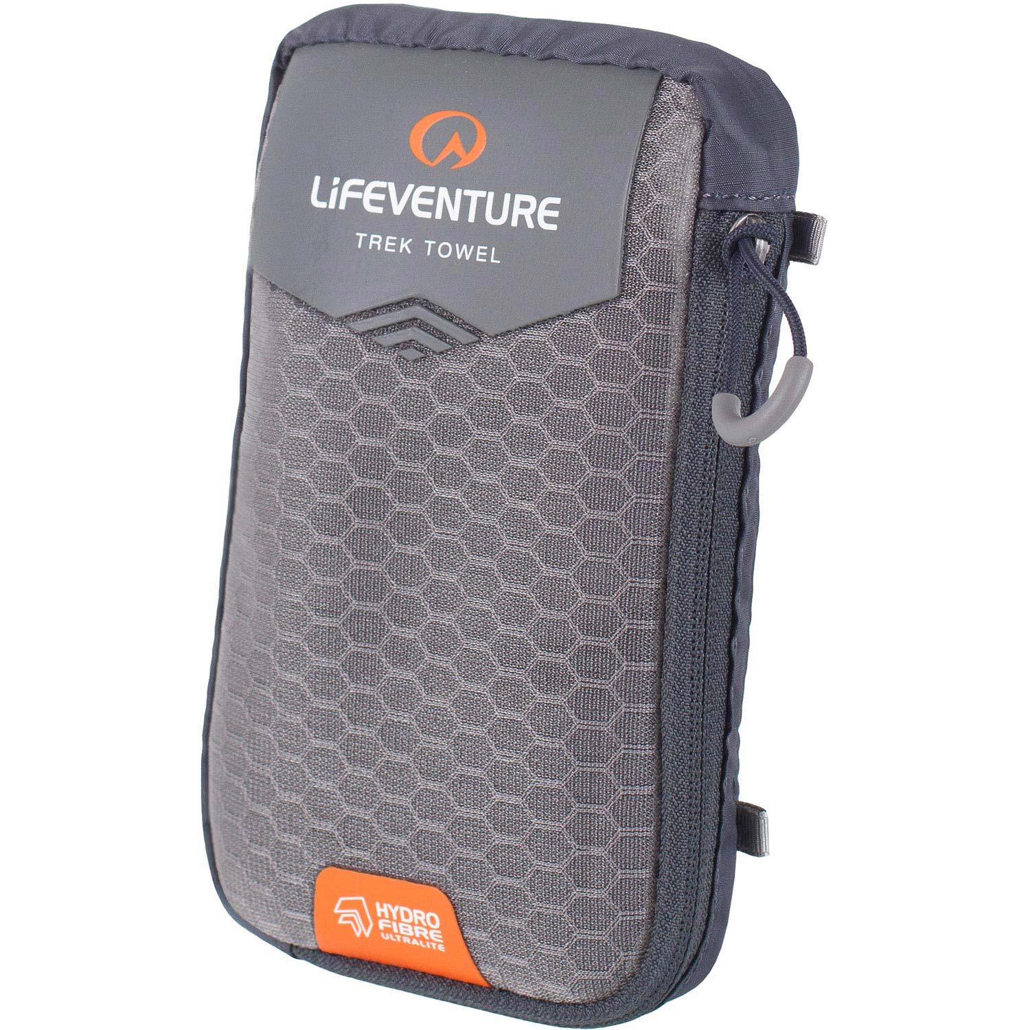 Lifeventure Hydrofibre Trek Towel Pocket - Gris